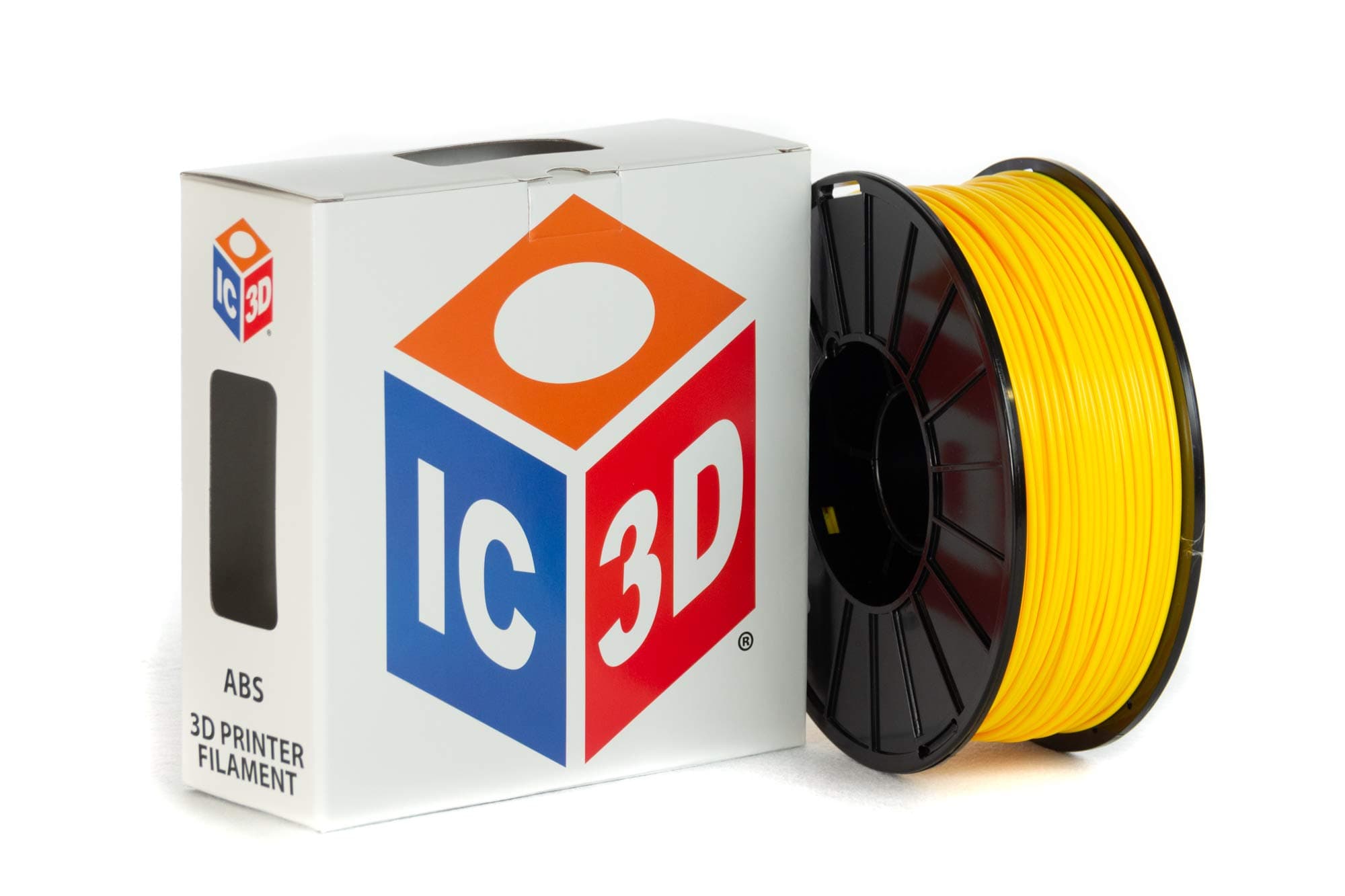 IC3D Yellow 2.85mm ABS 3D Printer Filament - 1kg Spool - Dimensional Accuracy +/- 0.05mm - Professional Grade 3D Printing Filament - Made in USA