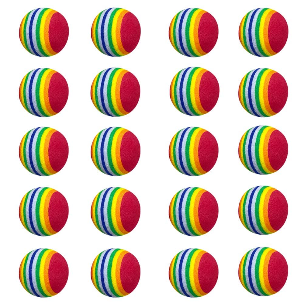 Scott Edward Air Golf Practice Balls Bright Multicolor Lightweight Sponge Ball 20 Pieces Golf Training Indoor and Outdoor for Backyard Hitting Mat Soft for Pets