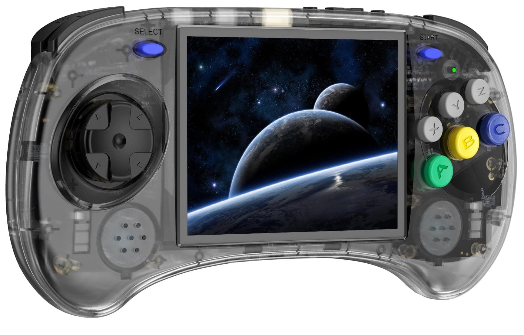 RG ARC S Retro Handheld Game Console , Single Linux System with 128G SD Card 4541 Games Support 5G WiFi 4.2 Bluetooth Moonlight Streaming and TV Output (Transparent Black)