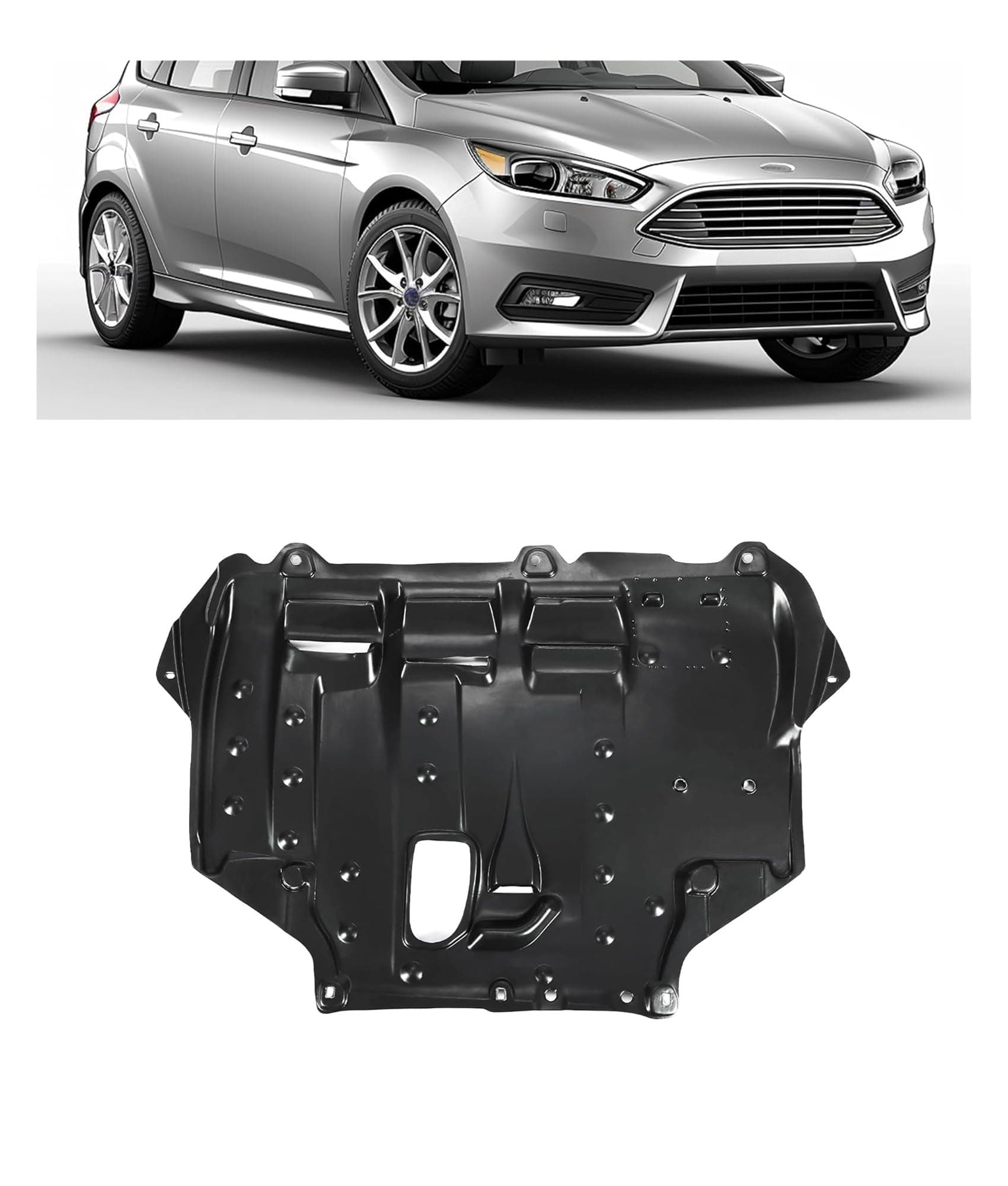 Kojem Engine Splash Shield Compatible with 2012-2019 Ford Focus 2013-2018 Ford C-Max Replacement for AV6Z6P013A, FO1228121, 12450414