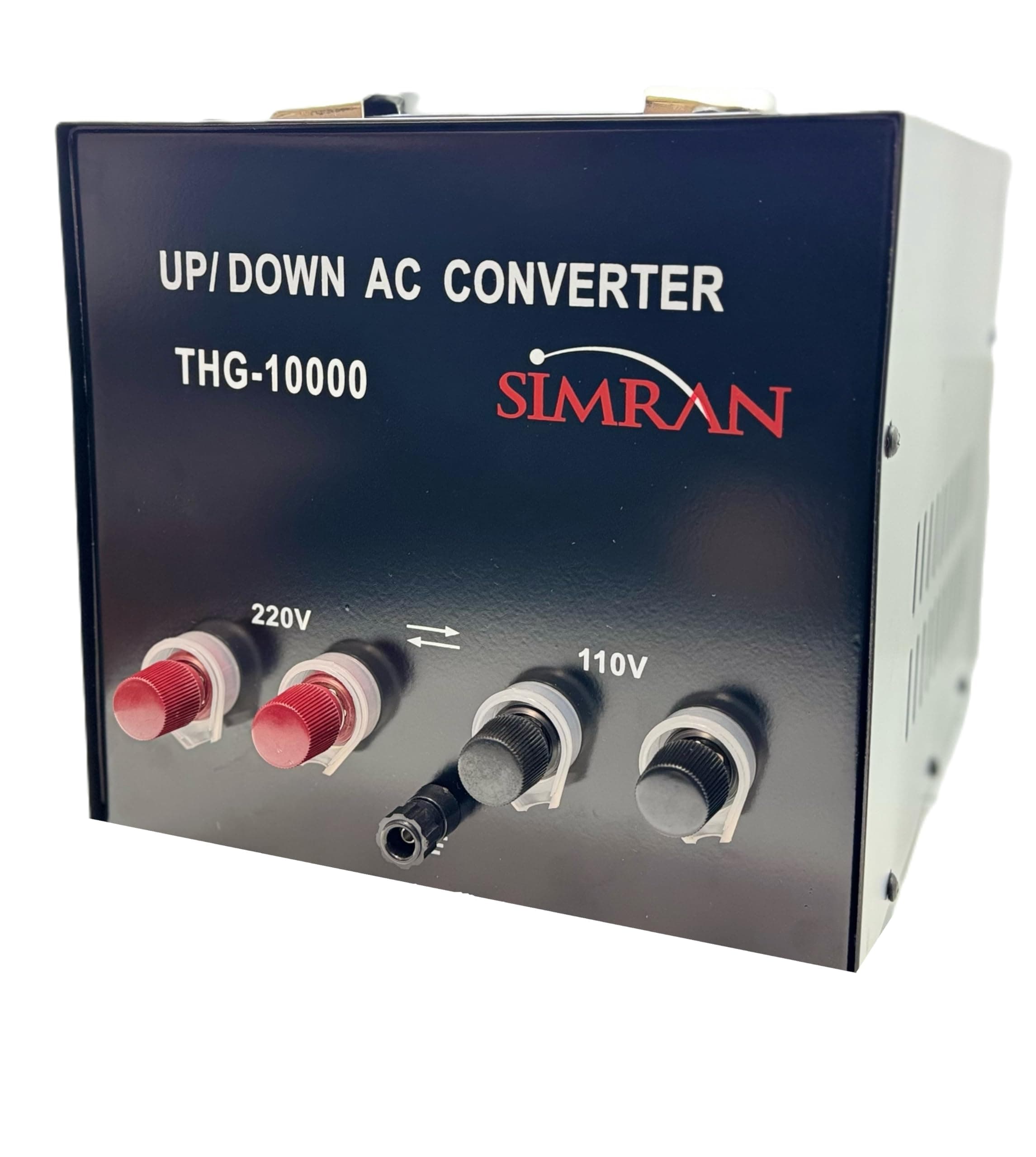 Simran Voltage Transformer Power Converter 10000 Watts Step Up Down Voltage Transformer Converts Between 110 Volt -220/240 Volt Worldwide Use CE Certified Black (THG-10000(T))