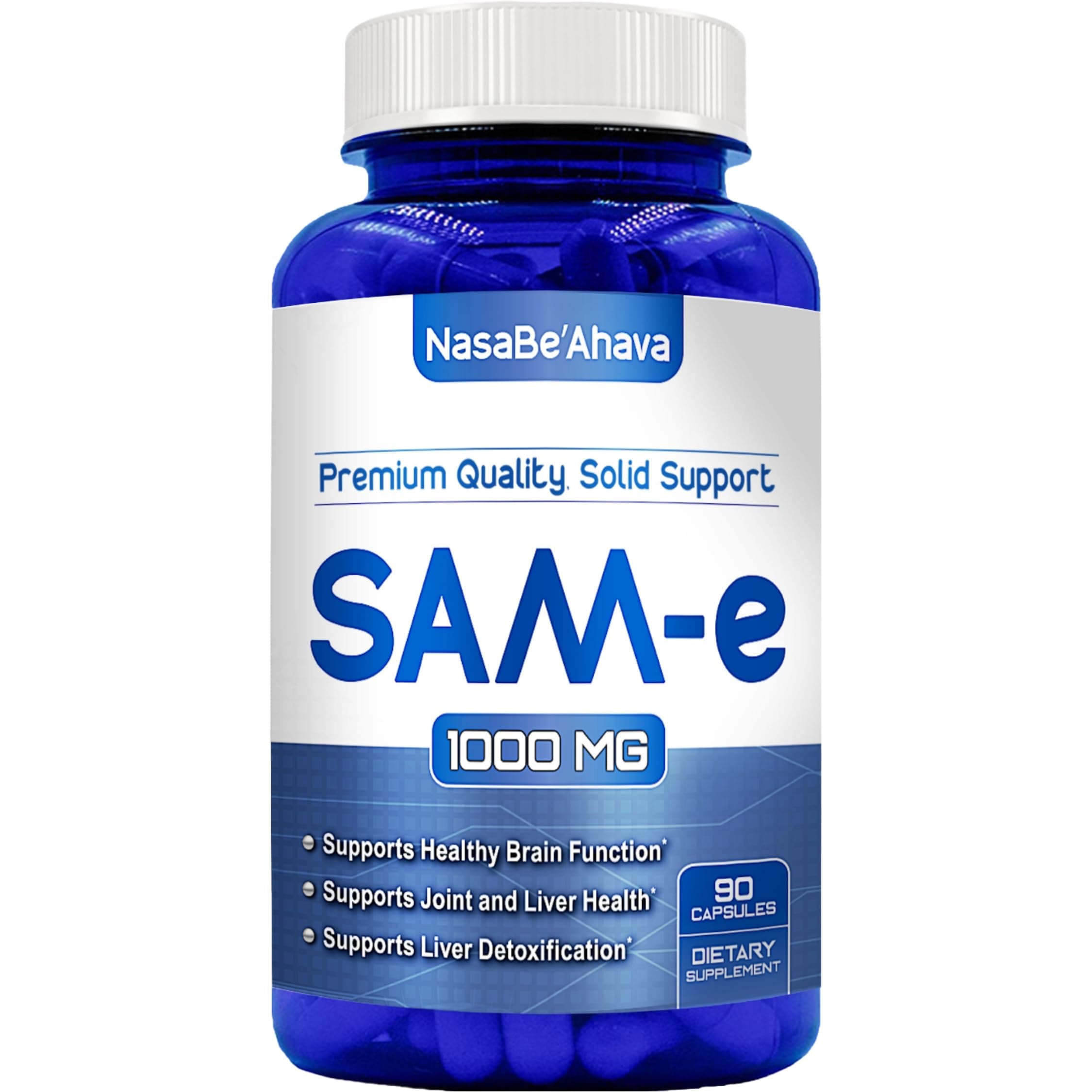 NASA BEAHAVA Pure SAM-e 1000mg (per Serving) 90Capsules (S-Adenosyl Methionine)