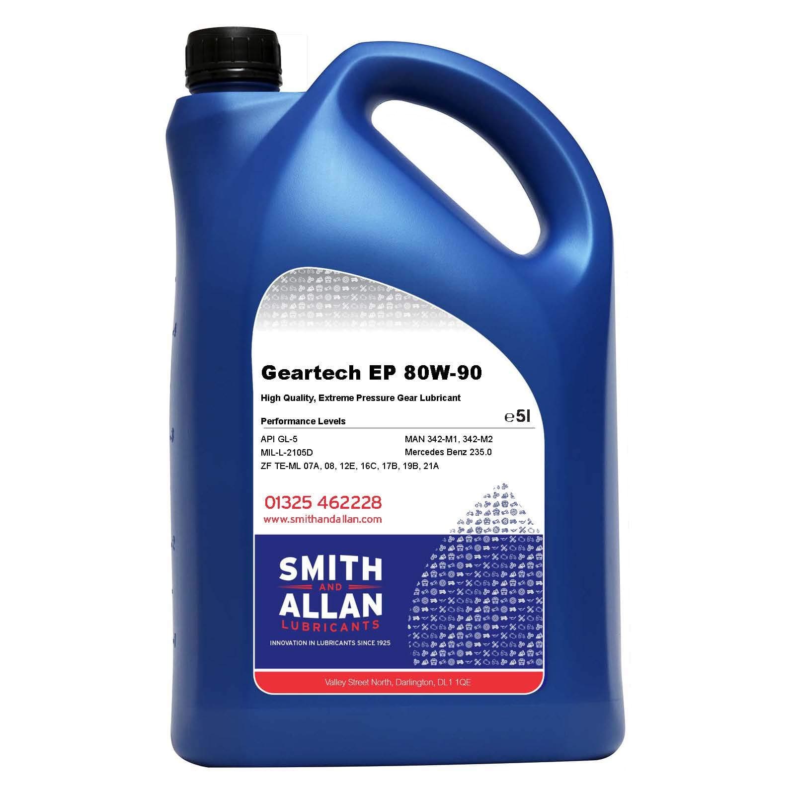 EP 80W-90 Gear Oil API GL-5 Gearbox Diff Transmission Axle Fluid 5 Litre 5L