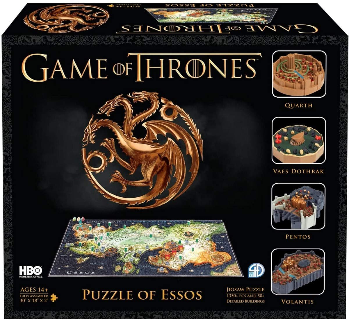 Game of Thrones (GoT) 3D Time Puzzle of Essos (1400-Piece)