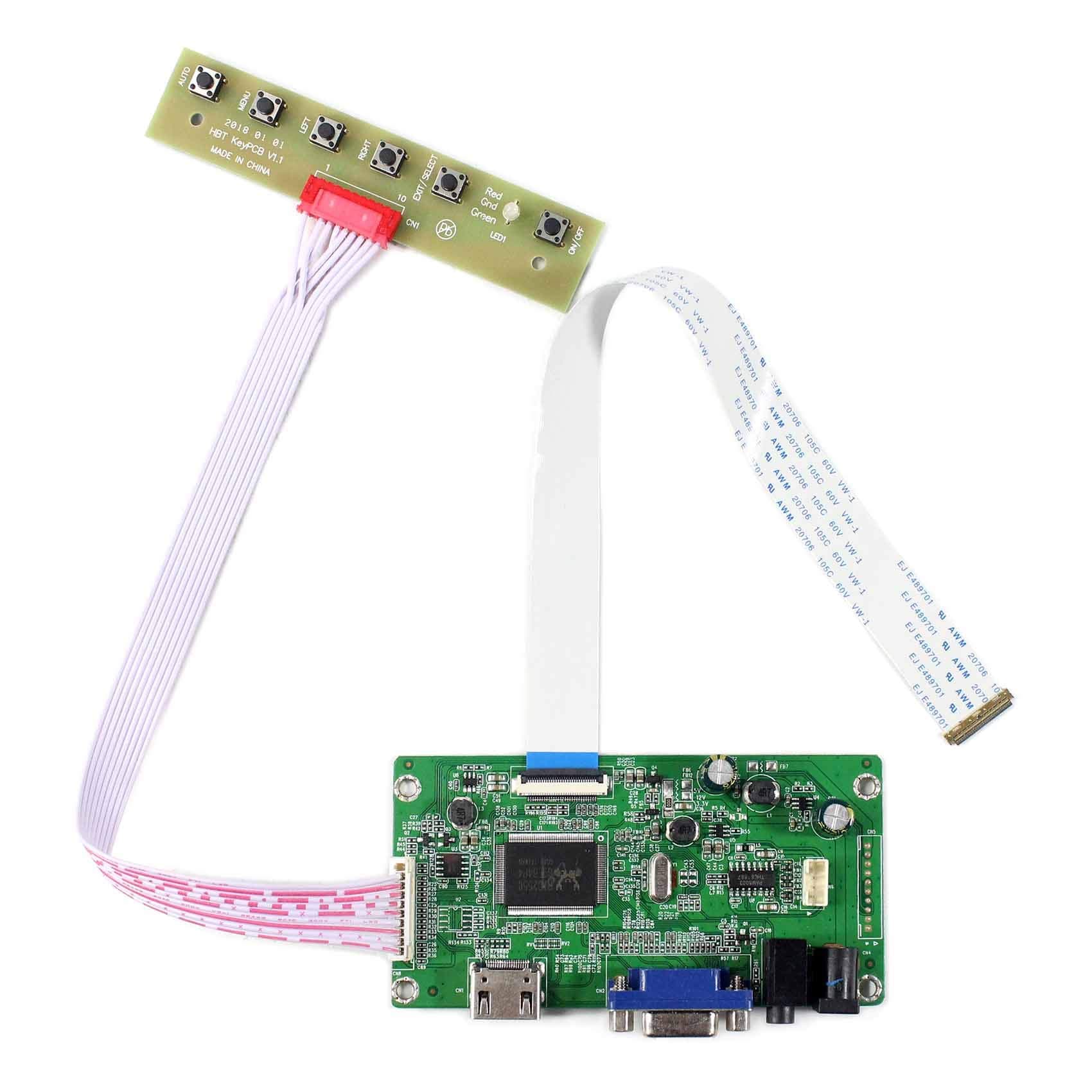 VSDISPLAY VGA LCD Controller Board Work for 1920x1080 LP156WF4 SP L1 N116HSE EA1 EJ1 N133HSE EA1 EA3 B140HAN01.0 B156HAN01.1 N173HCE E31 B140HAN01.1 B156HAN01.2 EDP 30 Pin Wled LCD Screen