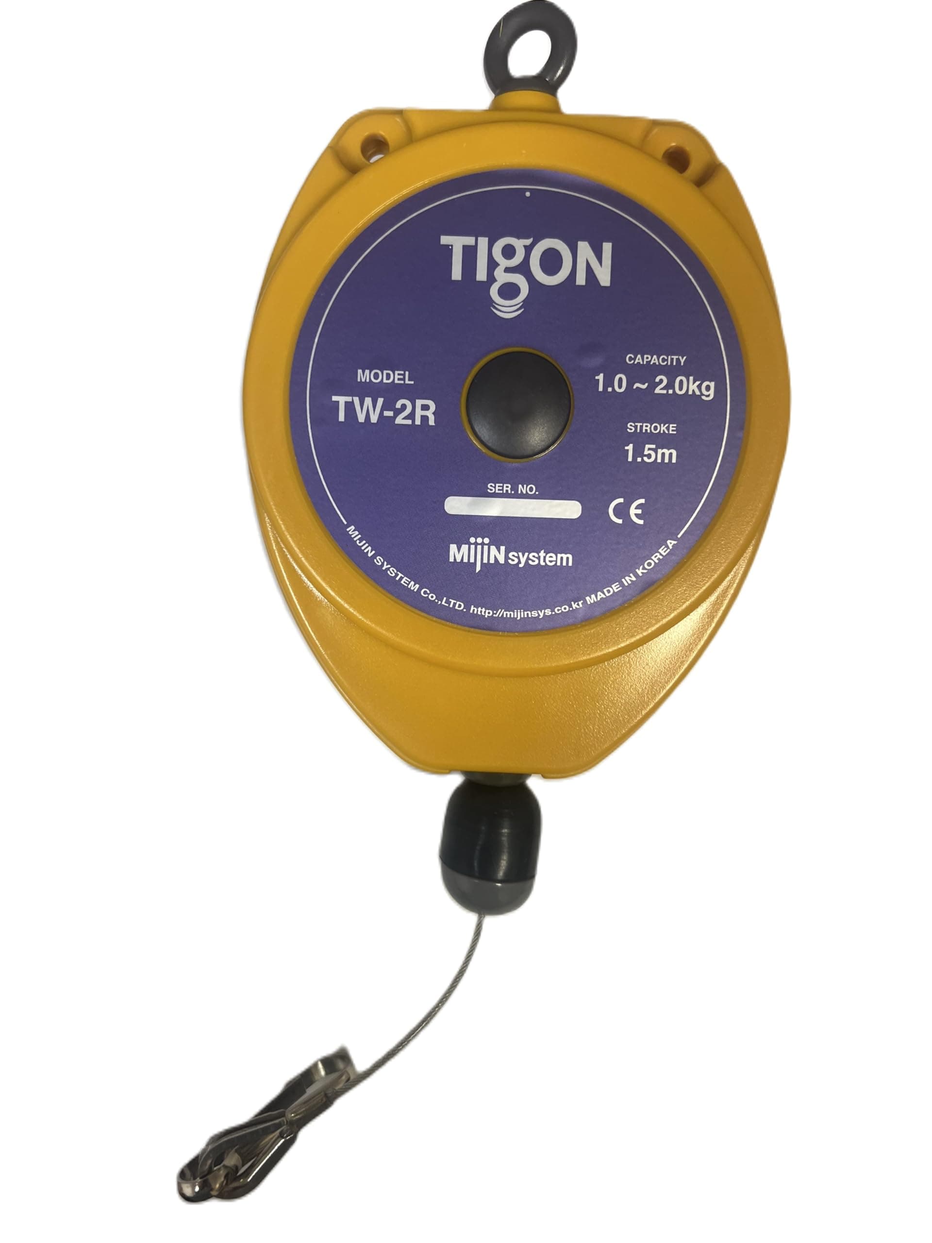 Tigon TW-2R Retractor, Spring/Tool Balancer, (Load Capacity: 1-2 kg/2.2-4.4 lbs) Adjustable cable stopper
