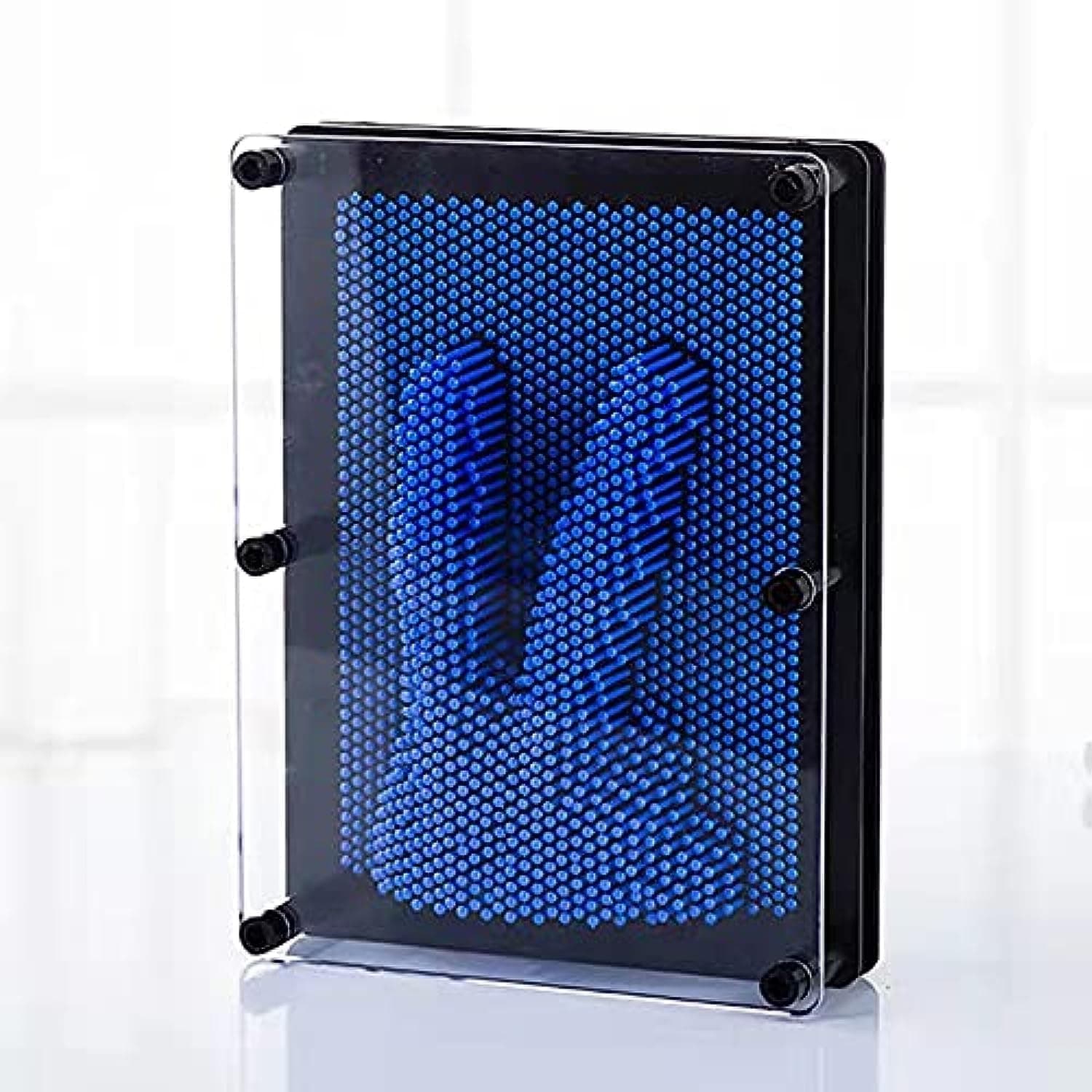 pinart,medium creative 3D three-dimensional face painting needle printing clone hand model birthday gift home furnishing items (dark blue)