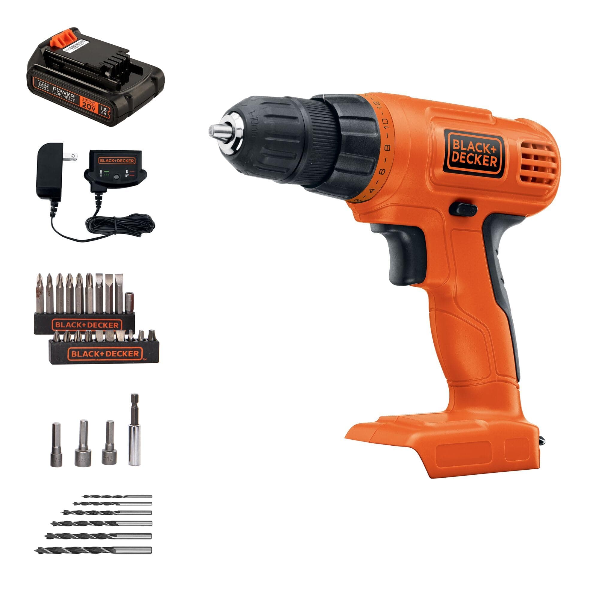 20V MAX* POWERECONNECT Cordless Drill/Driver + 30 pc. Kit