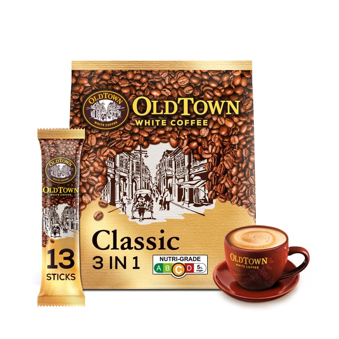 3 in 1 Classic White Coffee, 21.2 Ounce