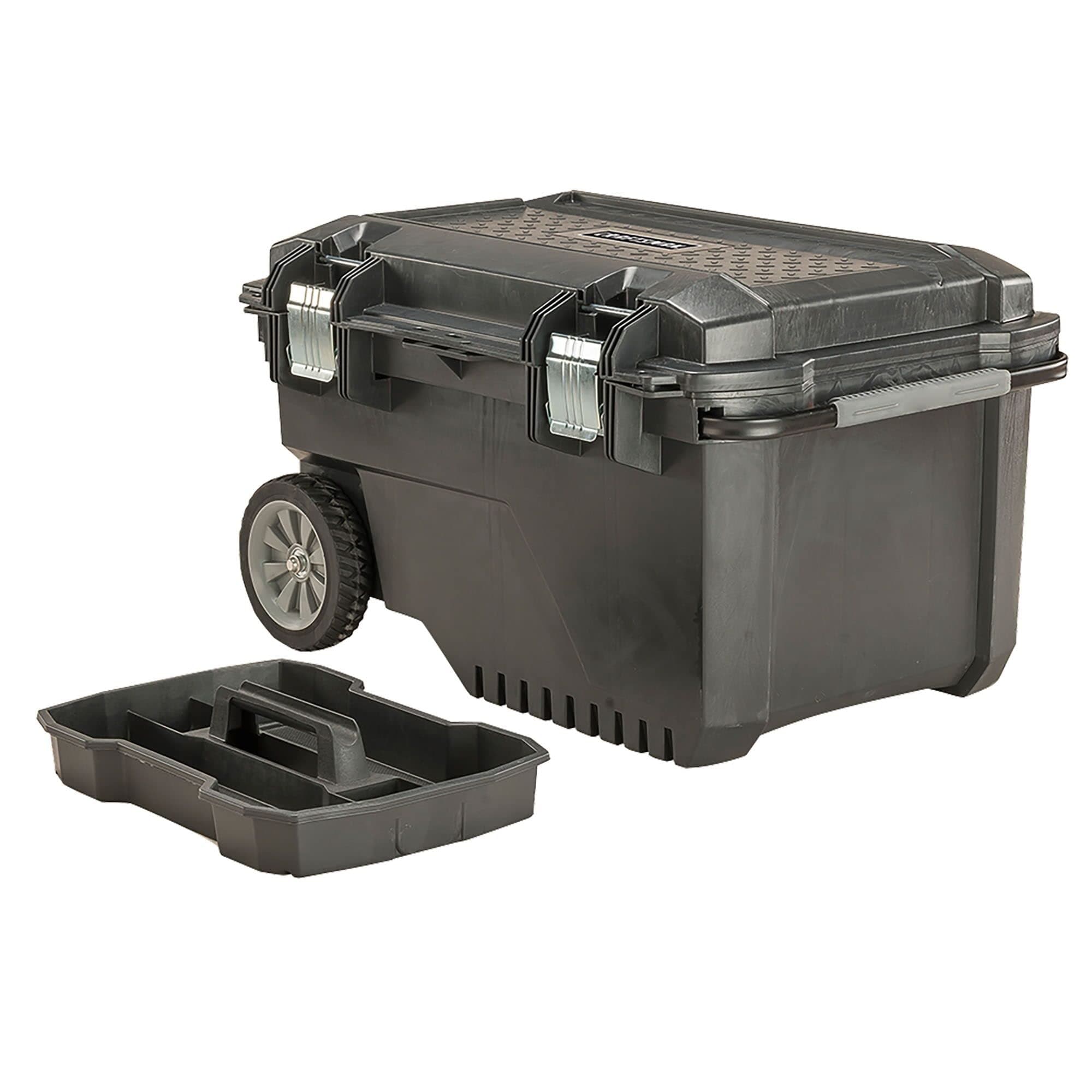 29-in. Rolling Tool Box with Wheels, Black, Plastic, Lockable (CMST24800)