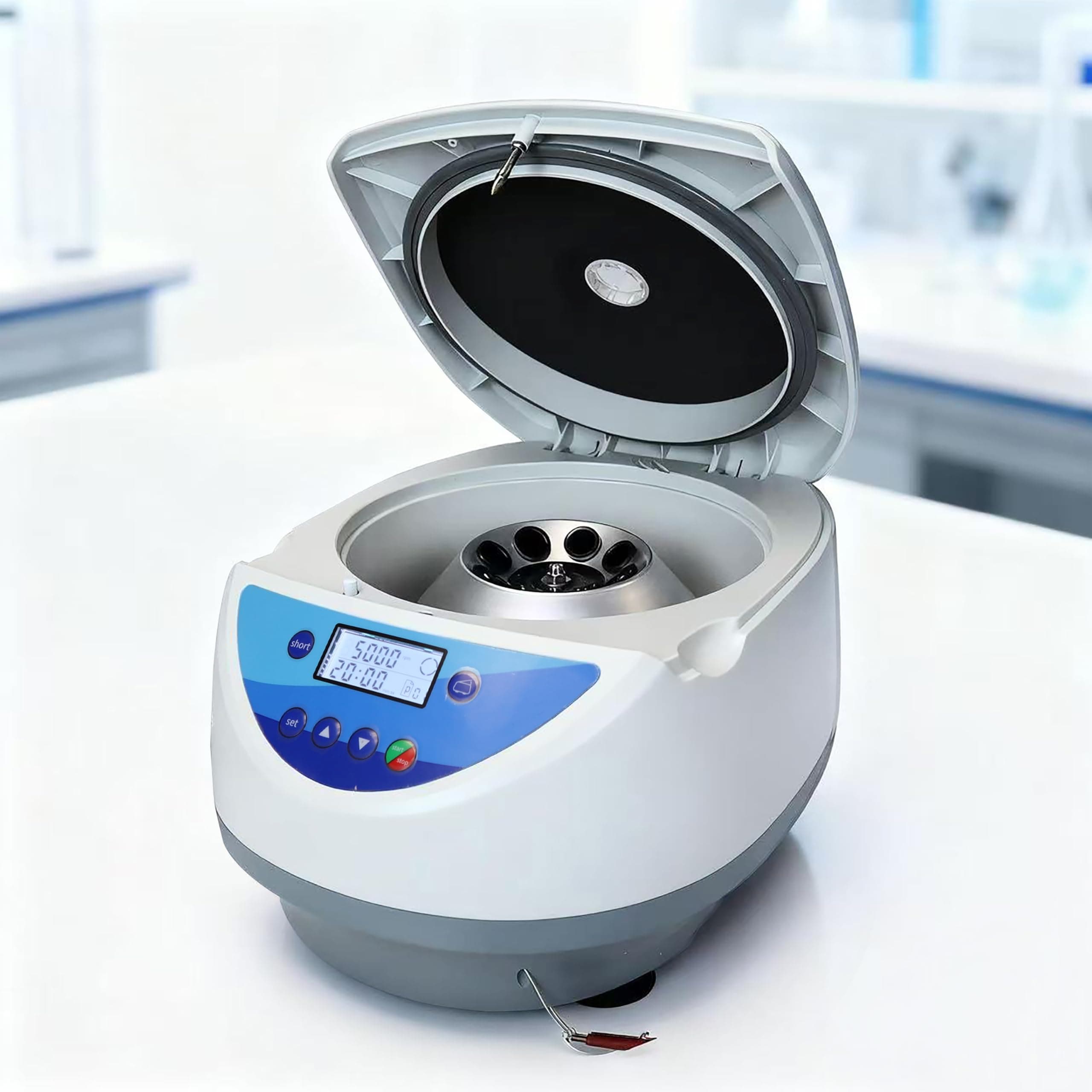 Vision Scientific VS-TC-SPINPLUS-8 Digital Bench-top Centrifuge | 500-5000rpm (Max. 3074xg) | LCD Display | Includes 15ML X 8 Rotor