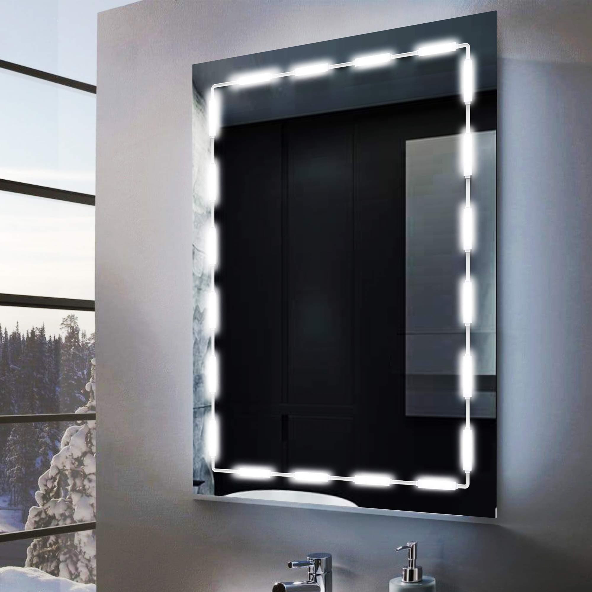 Led Mirror Lights for Vanity Make Up, 10ft Ultra Bright White LED, Dimmable Touch Control Dressing Strip Light, for Makeup Table & Bathroom, ETL Listed (Mirror Not Included)