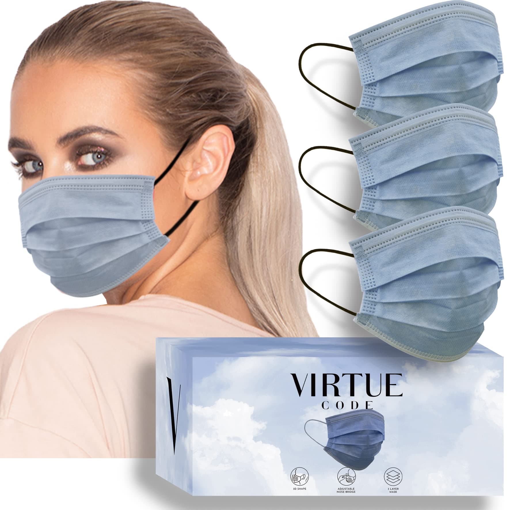 VIRTUE CODEVIRTUE CODE Priority Face Masks - Disposable Face Masks