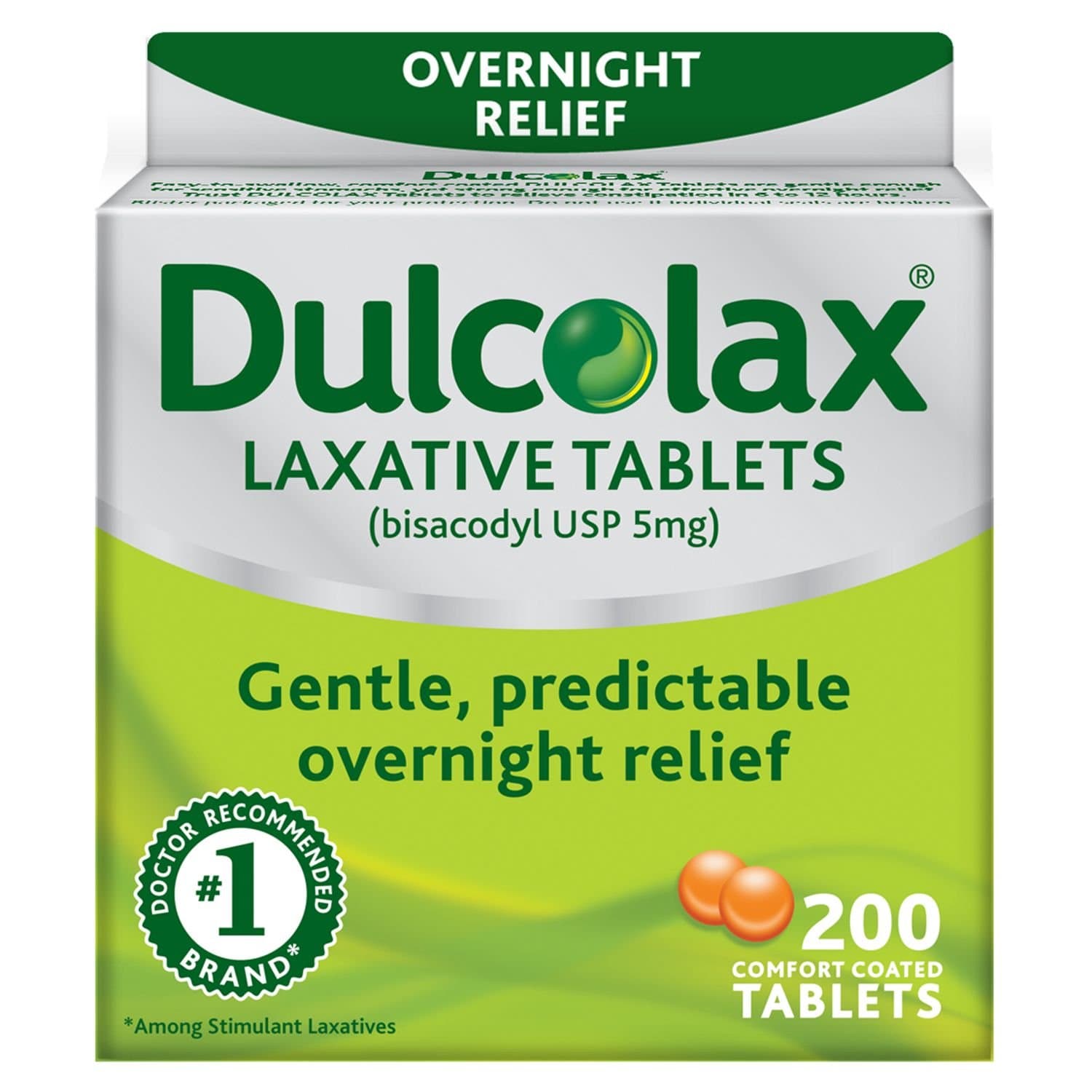 Laxative - 5 mg - 200 Comfort Coated Tablets (2 Pack)
