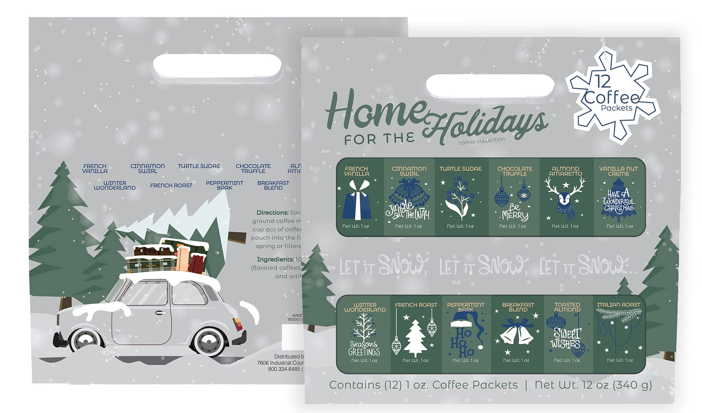 Christmas Coffee Gift Gourmet Gift Box Set or Sampler - Best Xmas Holiday Present For Friends, Entire Family, Corporate, Client, Coworkers