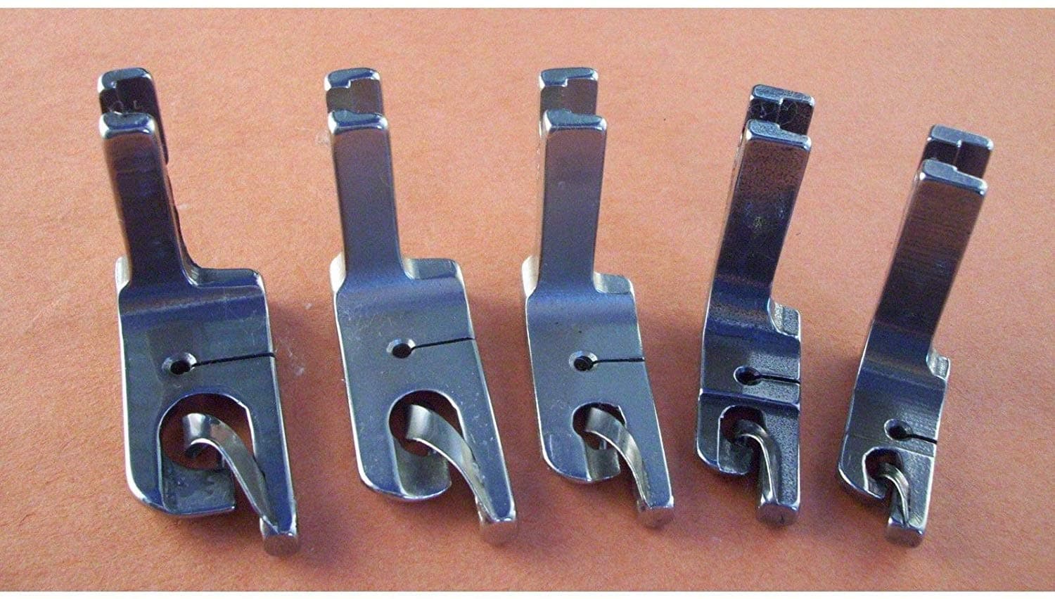 5 Fixed HIGH Shank Scroll Hemmer FEET Foot Set for Juki DDL-5550,DDL- 8300, DDL-8500, DDL-8700