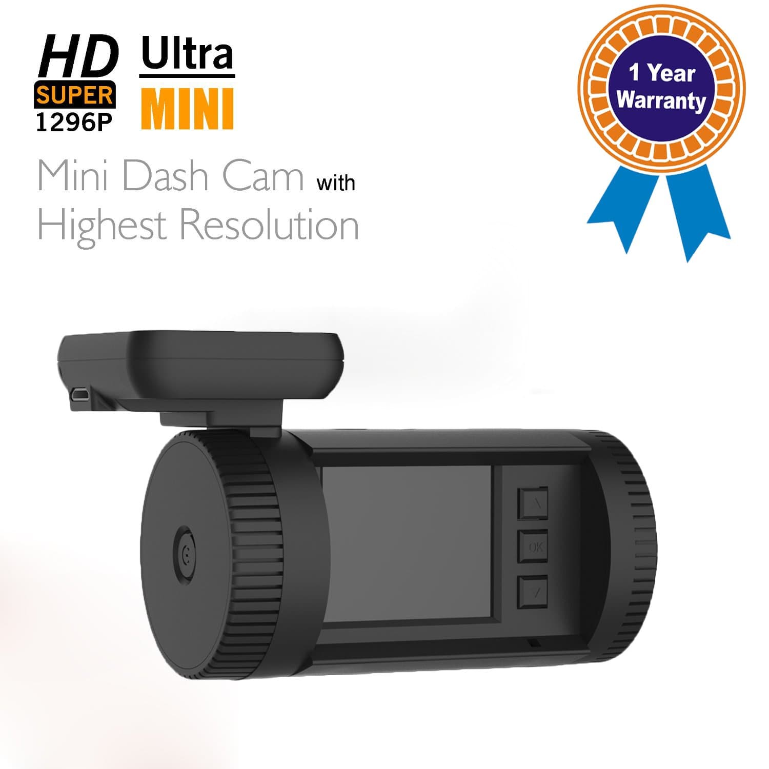 Mini 0826 in Dash Camera Ambarella A7LA50 Chip Super Hd 1296p Car Cam withoutGPS+ 8GB TF Card(Build in)