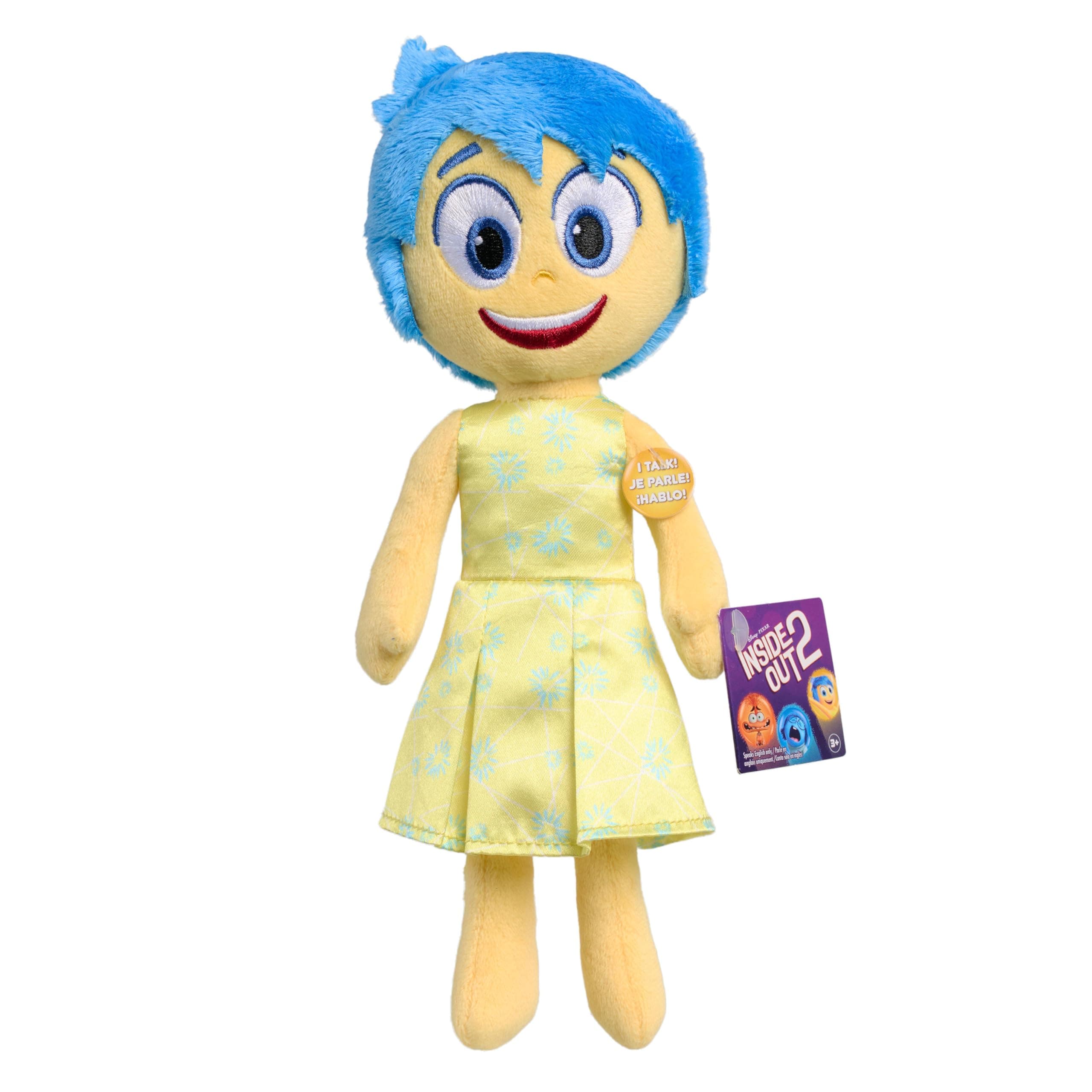 Just Play 45518 Inside Out 2 Talk It Out Small Plush - Joy, Multicolor