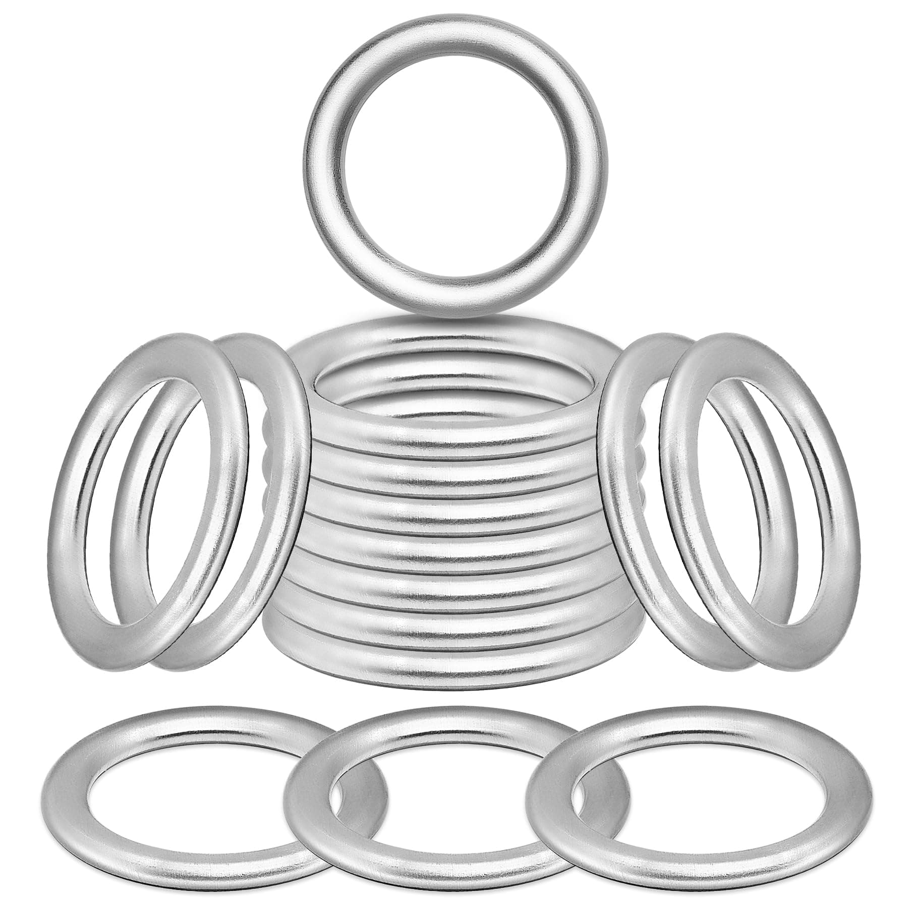 15 PCS Engine Oil Drain Plug Crush Washer Seal Ring Aluminum Gaskets Compatible with Jetta Passat Tiguan Golf CC Audi A3 A4 A5 A6 A7 A8 Q3 Q5 Q7 TT RS7, Replaces N0138157