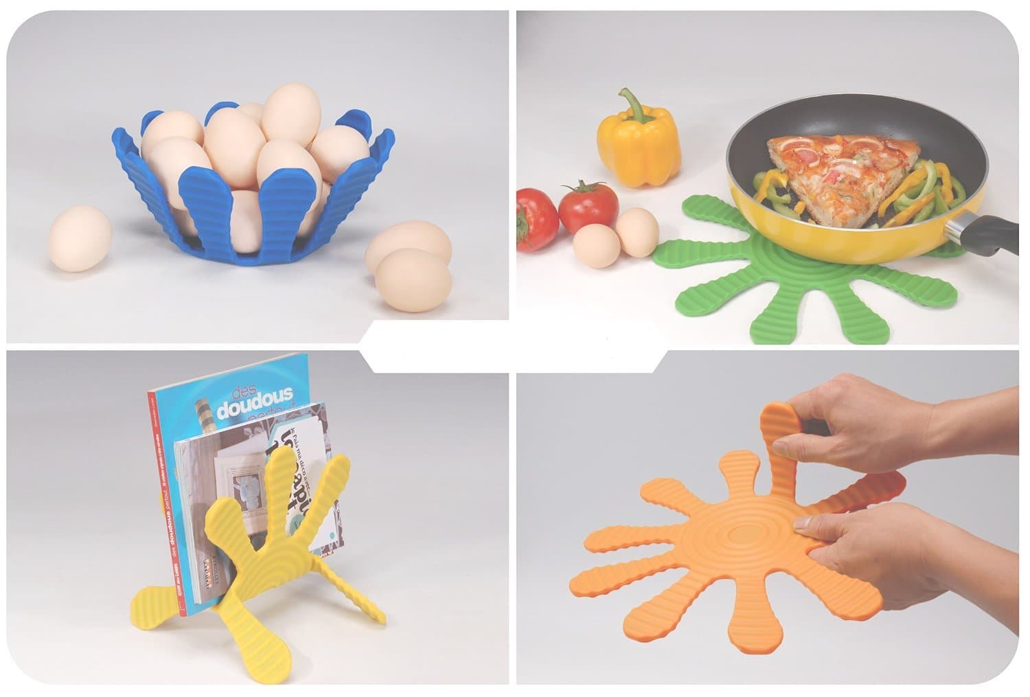 Multi-Purpose Foldable Silicone Non Slip Heat Resistant Mat (Yellow)