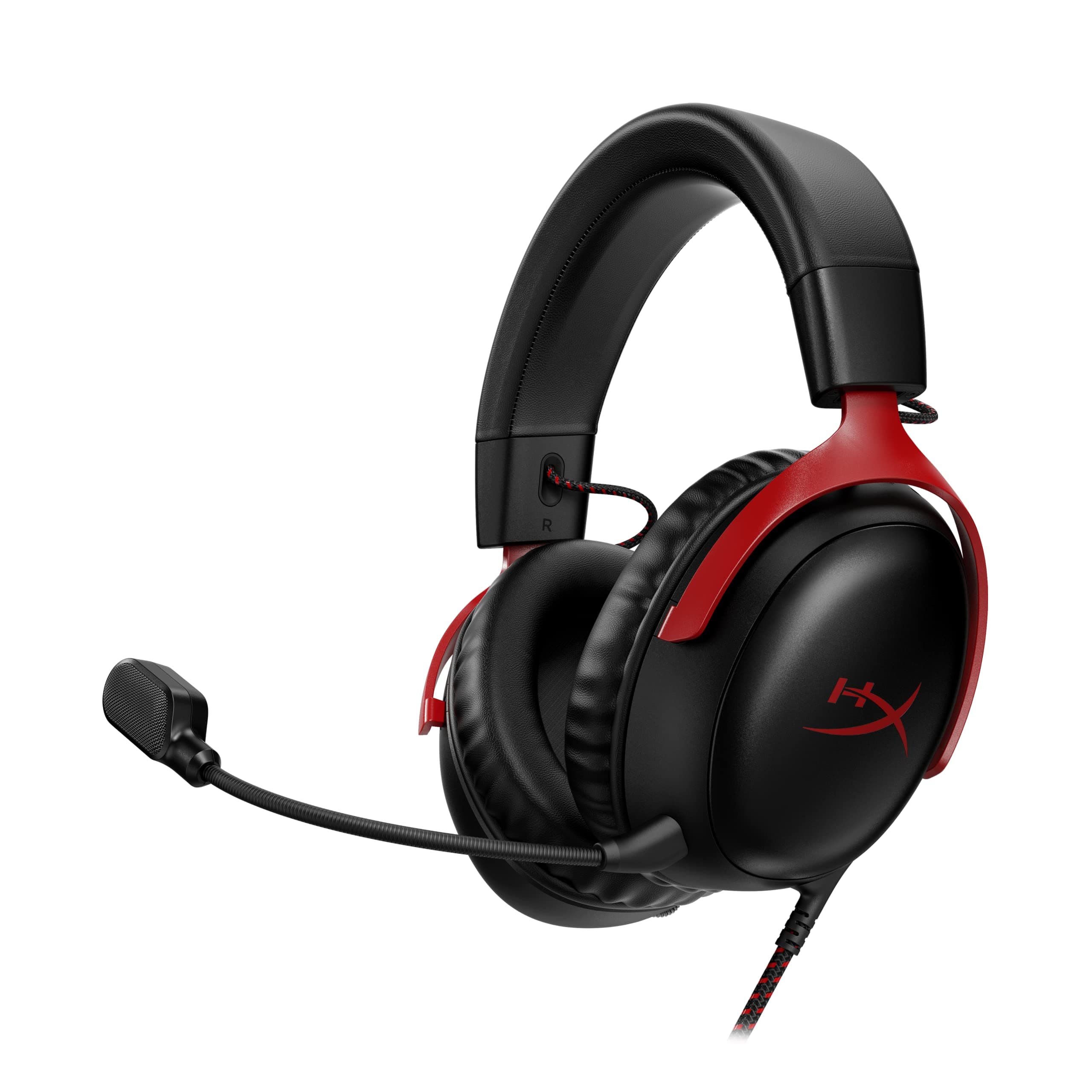 Cloud III– Wired Gaming Over Ear Headset, Pc, Ps5, Xbox Series X|S, Angled 53Mm Drivers, DTS, Memory Foam, Durable Frame, Ultra-Clear 10Mm Mic, USB-C, USB-A, 3.5Mm – Black/Red (727A9AA)