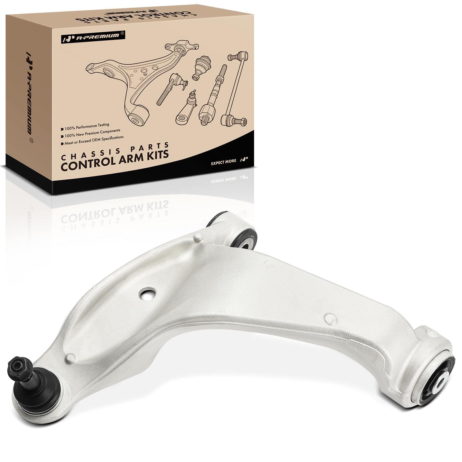 A-Premium Front Left Lower Control Arm, with Ball Joint & Bushing, Compatible with Cadillac CTS 2008-2015, RWD