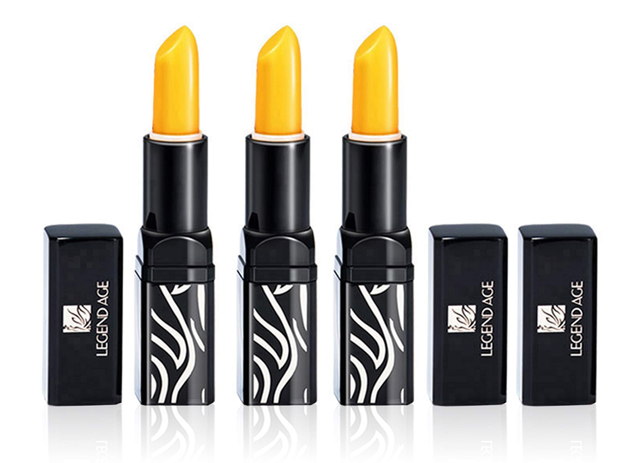 Legend Age ChuanQi Magic Color Changing Lipstick Temperature/pH Change Moisture Rich Sexy Long Lasting Magic Lipstick(3 Pack)