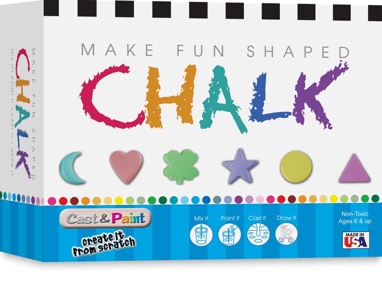 Skullduggery Cast and Paint Make Fun Shaped Chalk Casting Kit