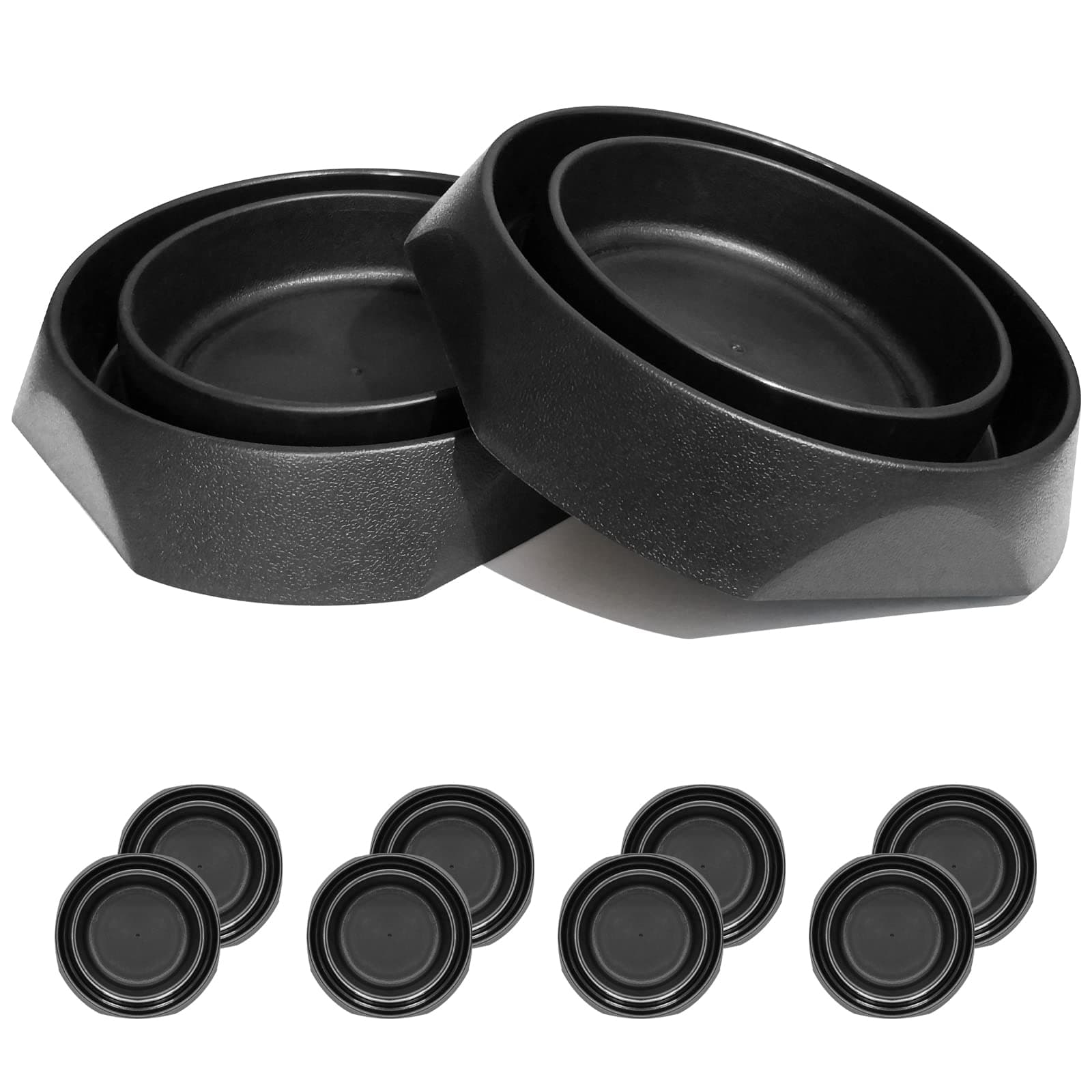 Bed Bug Interceptors with Anti Skid Pads | Bed Bug Traps and Detectors for Bed (Black-8 Pcs)