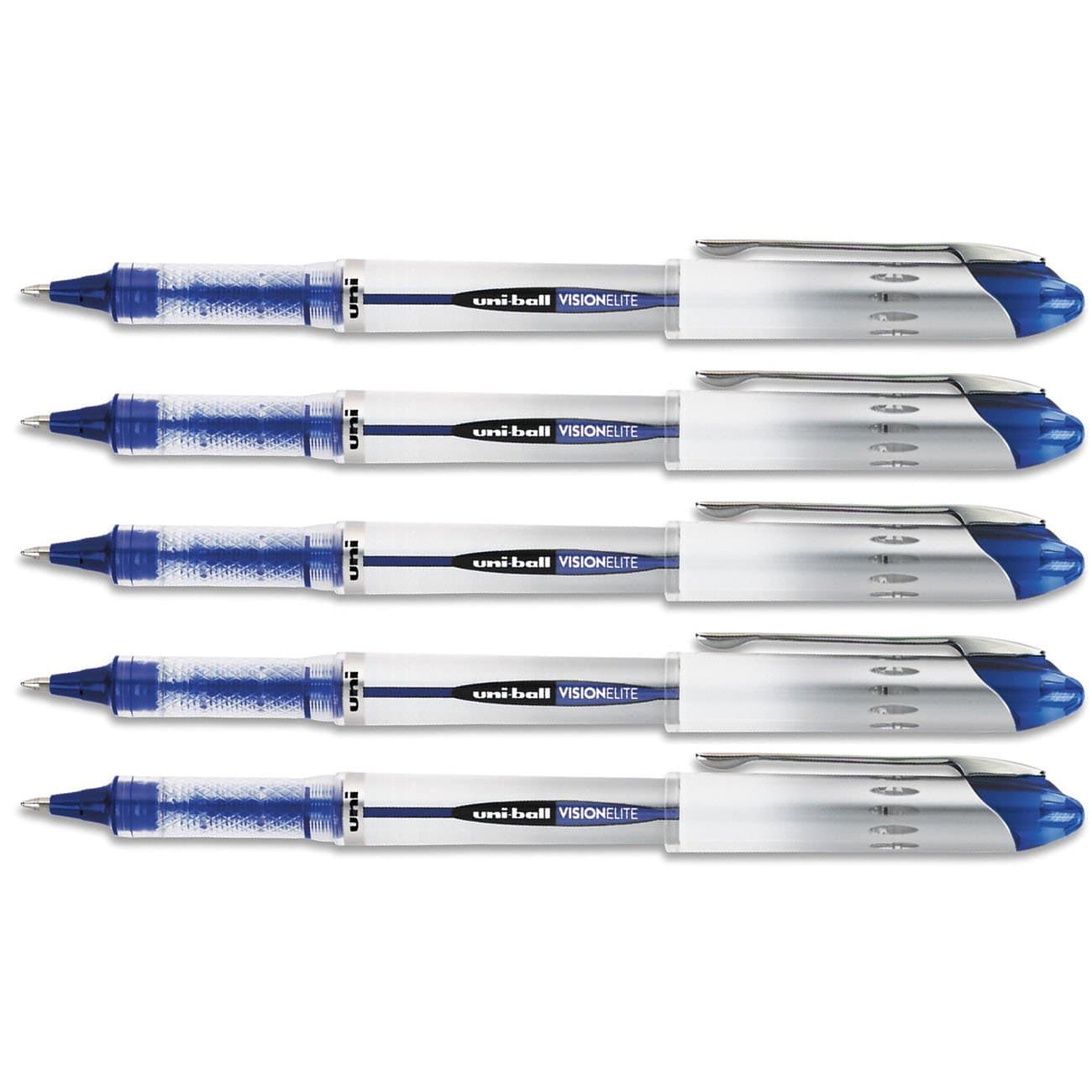Uniball Vision Elite Roller Ball Pen, Blue Ink, Bold 5 Pens Per Order