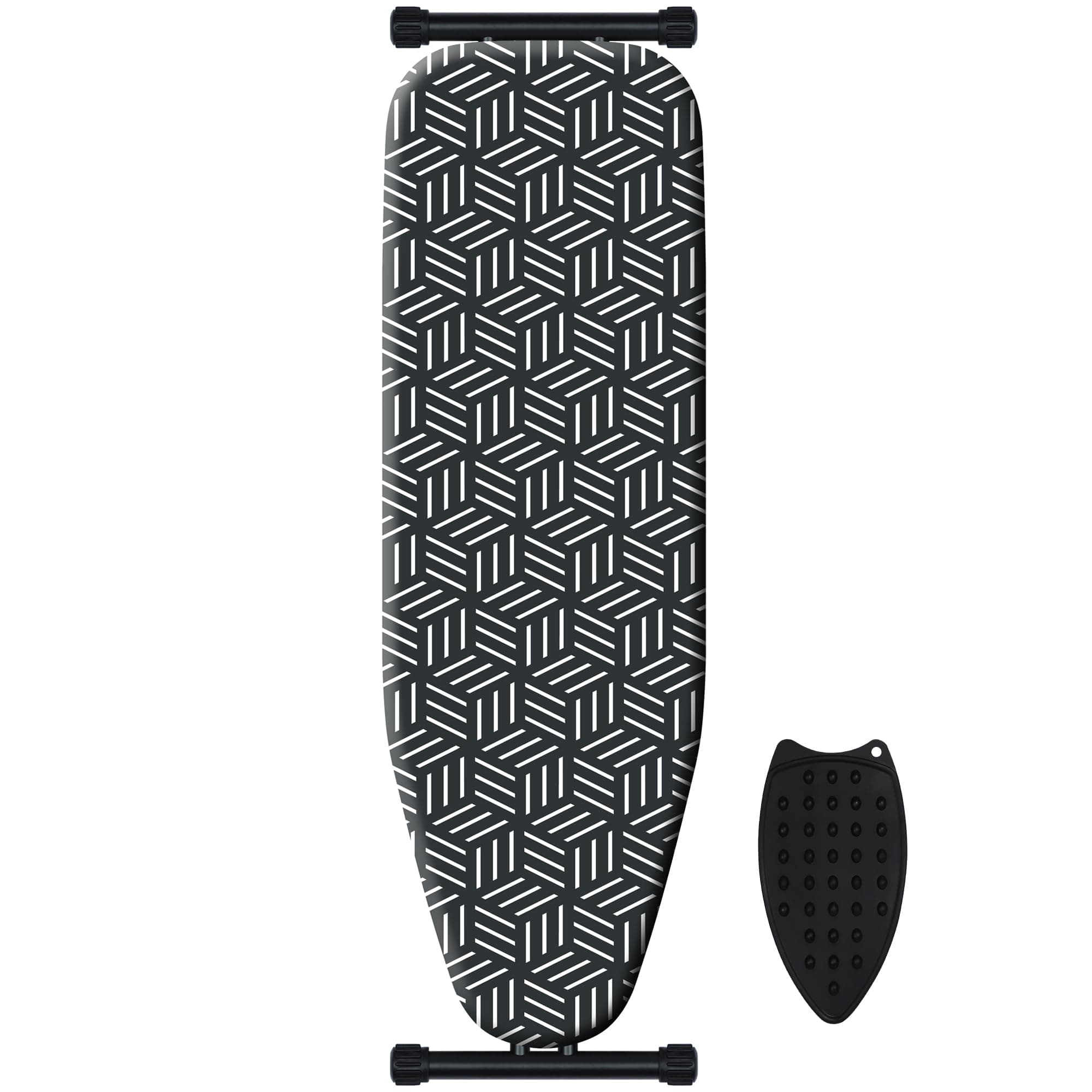 caius Ironing Board, Compact and Space Saver Full Size Ironing Board, Extra Wide Ironing Area with Extra Thick Heavy Duty Padded Cover, Stable Structure, Easy to Fold