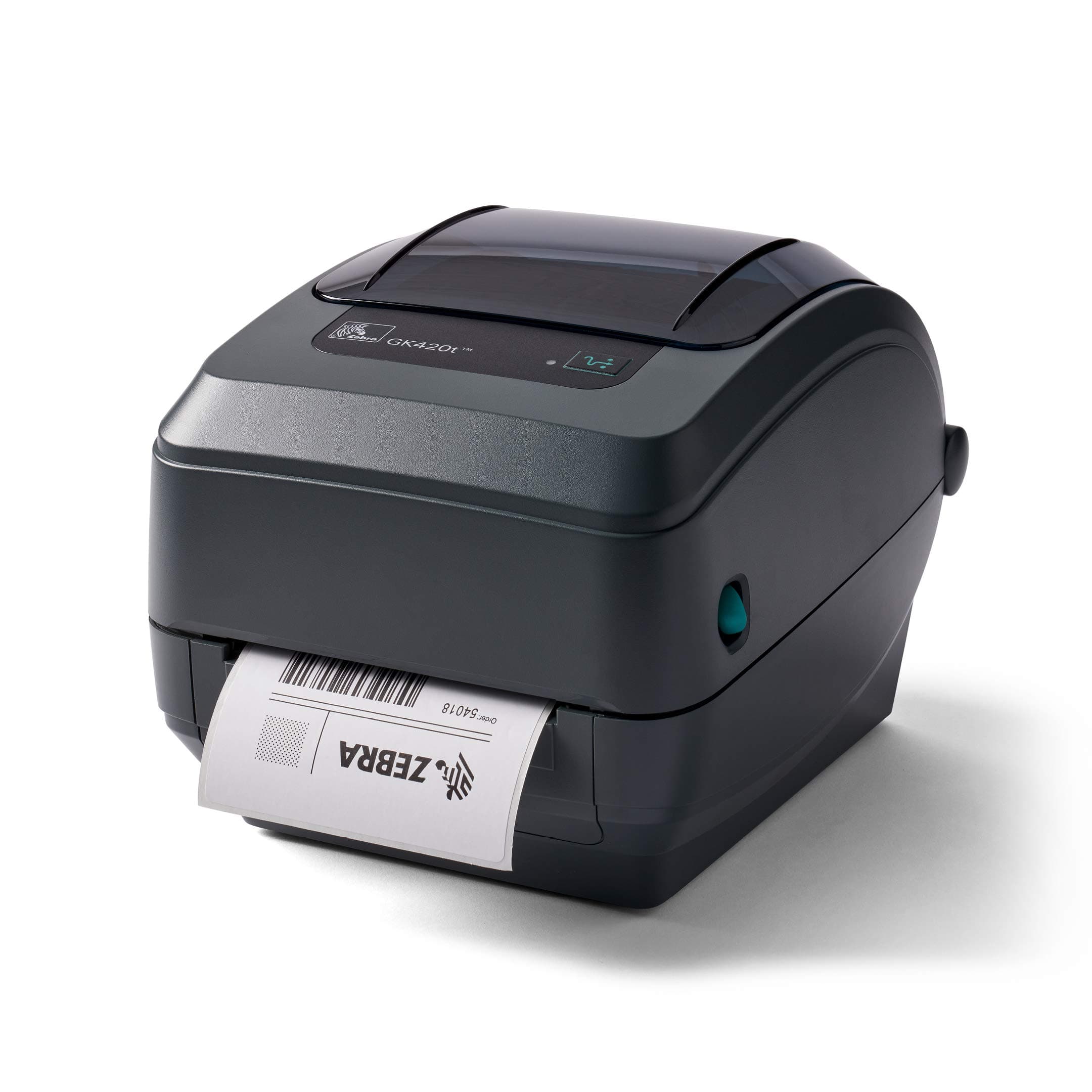 Zebra - GK420t Thermal Transfer Desktop Printer for Labels, Receipts, Barcodes, Tags, and Wrist Bands - Print Width of 4 in - USB, Serial, and Parallel Connectivity (Renewed)