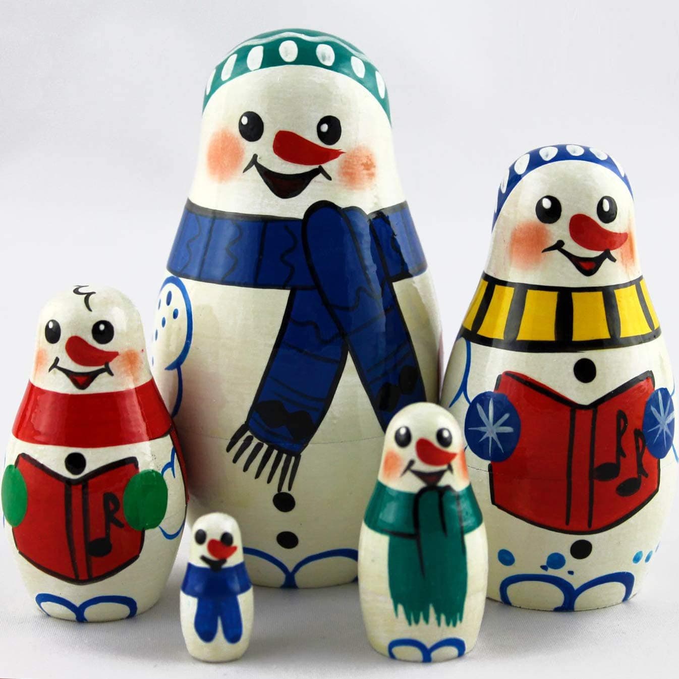 Nesting Dolls Snowmen Set 5 pcs - Christmas Decorations Snowman