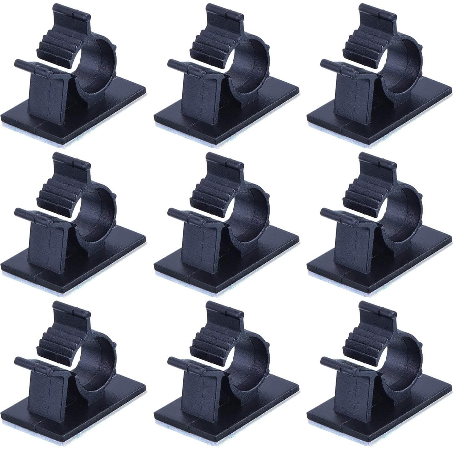YS Cable Wall Clips Self-Adhesive Wire Holder Cord Organizer for Wall Desk Car Cables Management Clamps 30 Pack