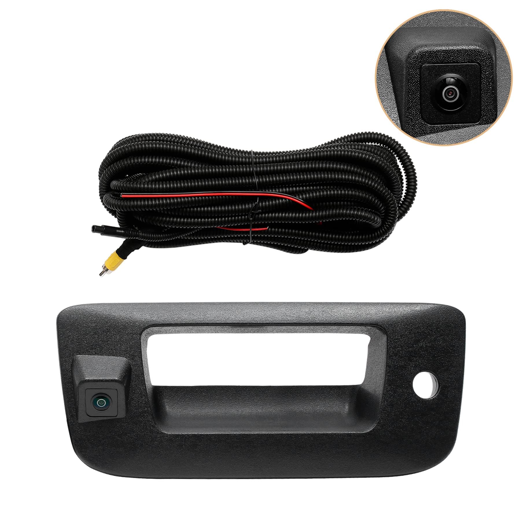 Back Up Camera, w/Tailgate Handle, Compatible with 2007-2014 Chevy Silverado GMC Sierra 1500 2500 3500, w/Keyhole, 170° Viewing Angle, Rear View Camera, Reverse Camera, Backup Camera Kit, Waterproof