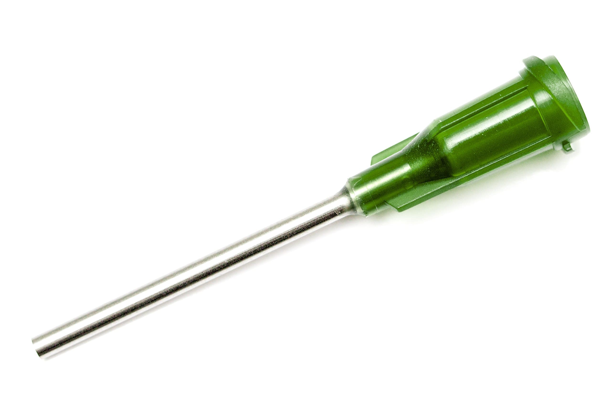 Dispense AllDispensing Needle 1" - Blunt Tip Luer Lock (14 Gauge, Olive)