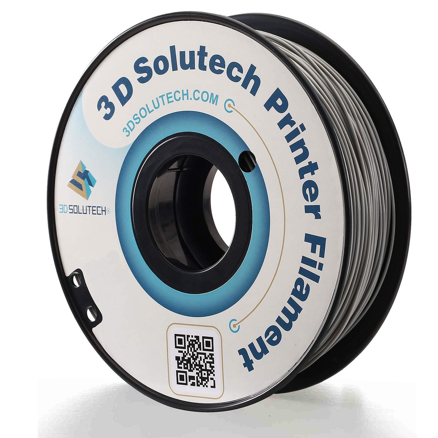 3D Solutech Real Grey 1.75mm PETG 3D Printer Filament 2.2 LBS (1.0KG) - PETG175GRY