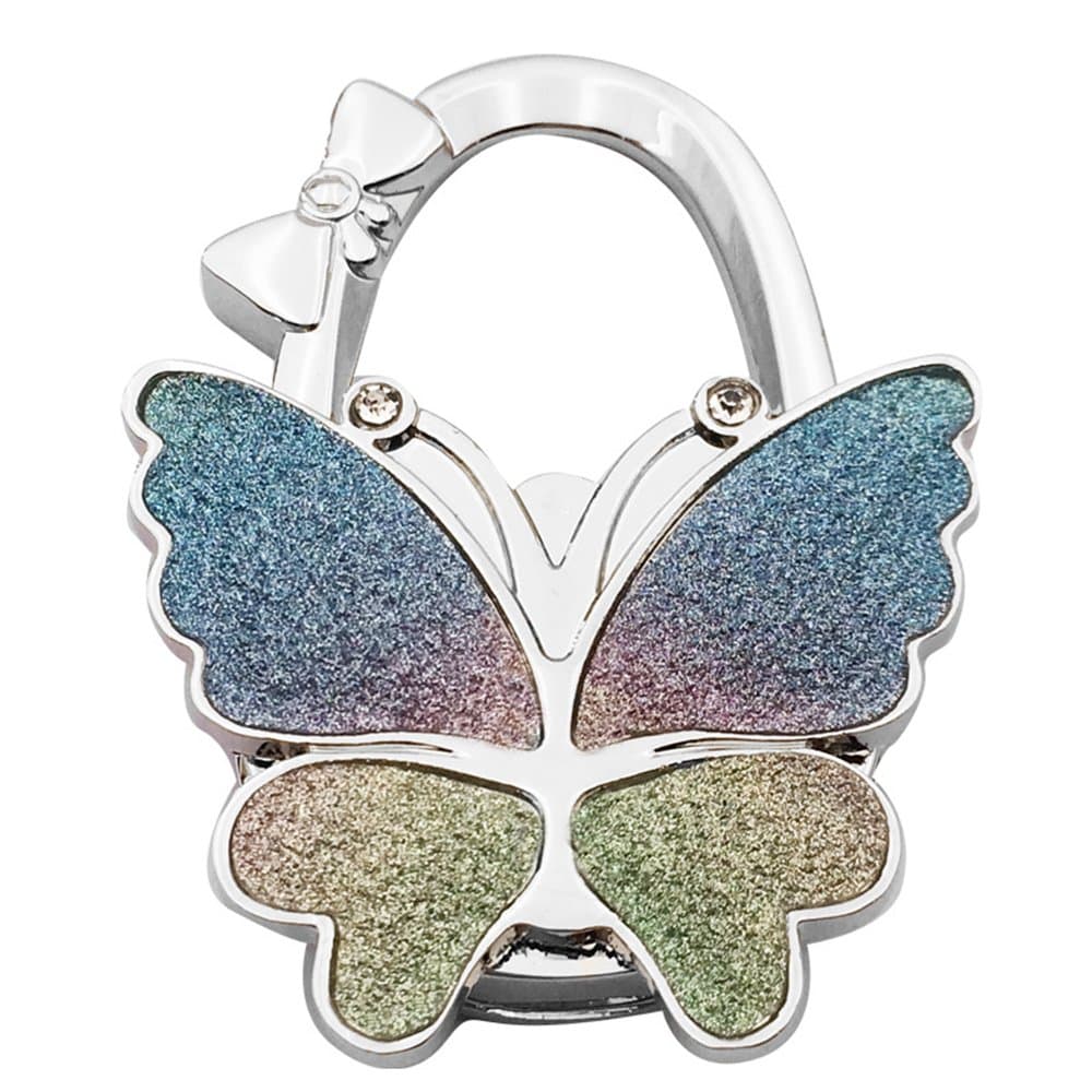Butterfly Theme Designed Folding Handbag Purse Bag Hanger Table Hanger Hook