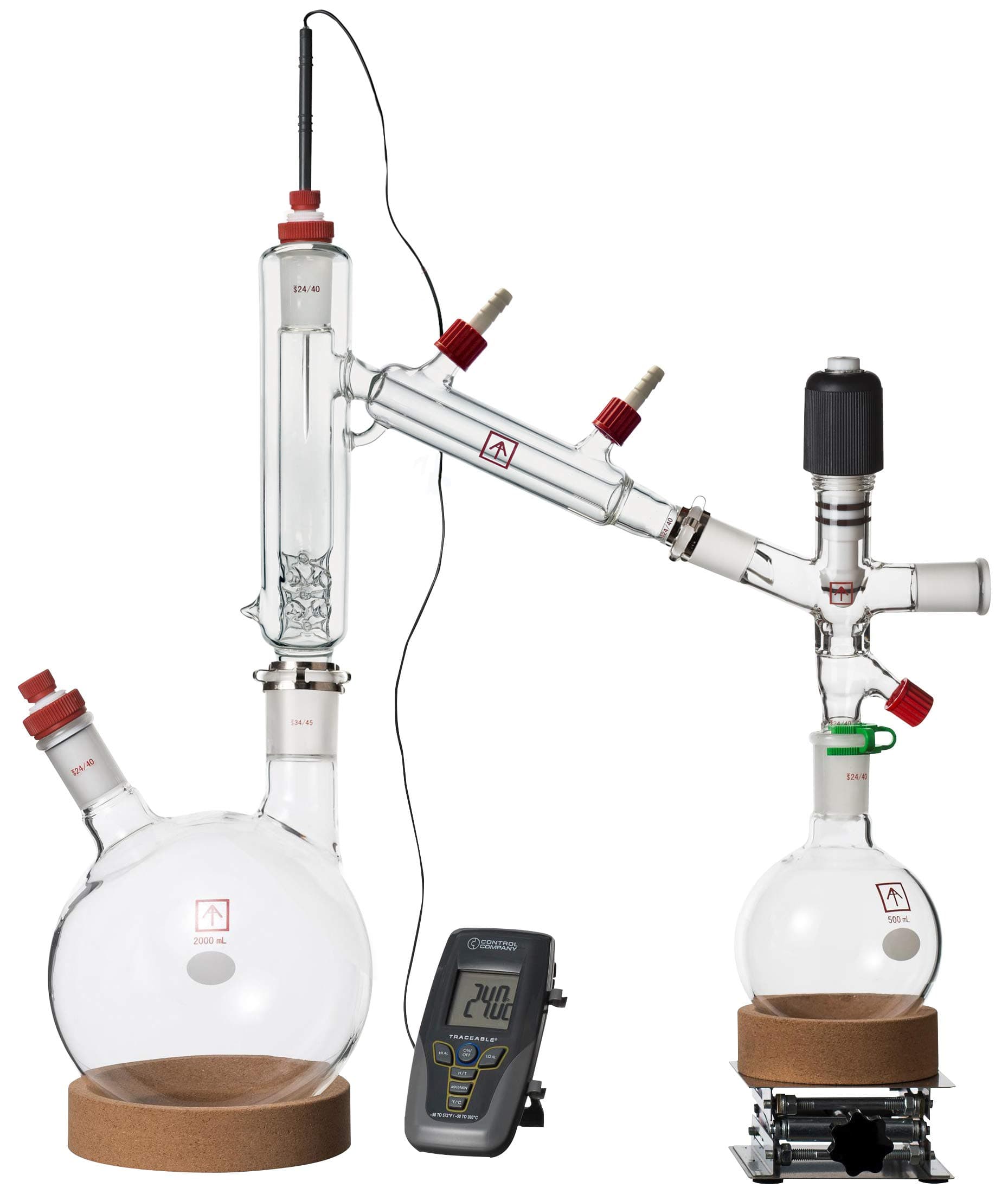 Across International Clear2 Ai 2 L Short Path Distillation Kit with Digital Thermometer
