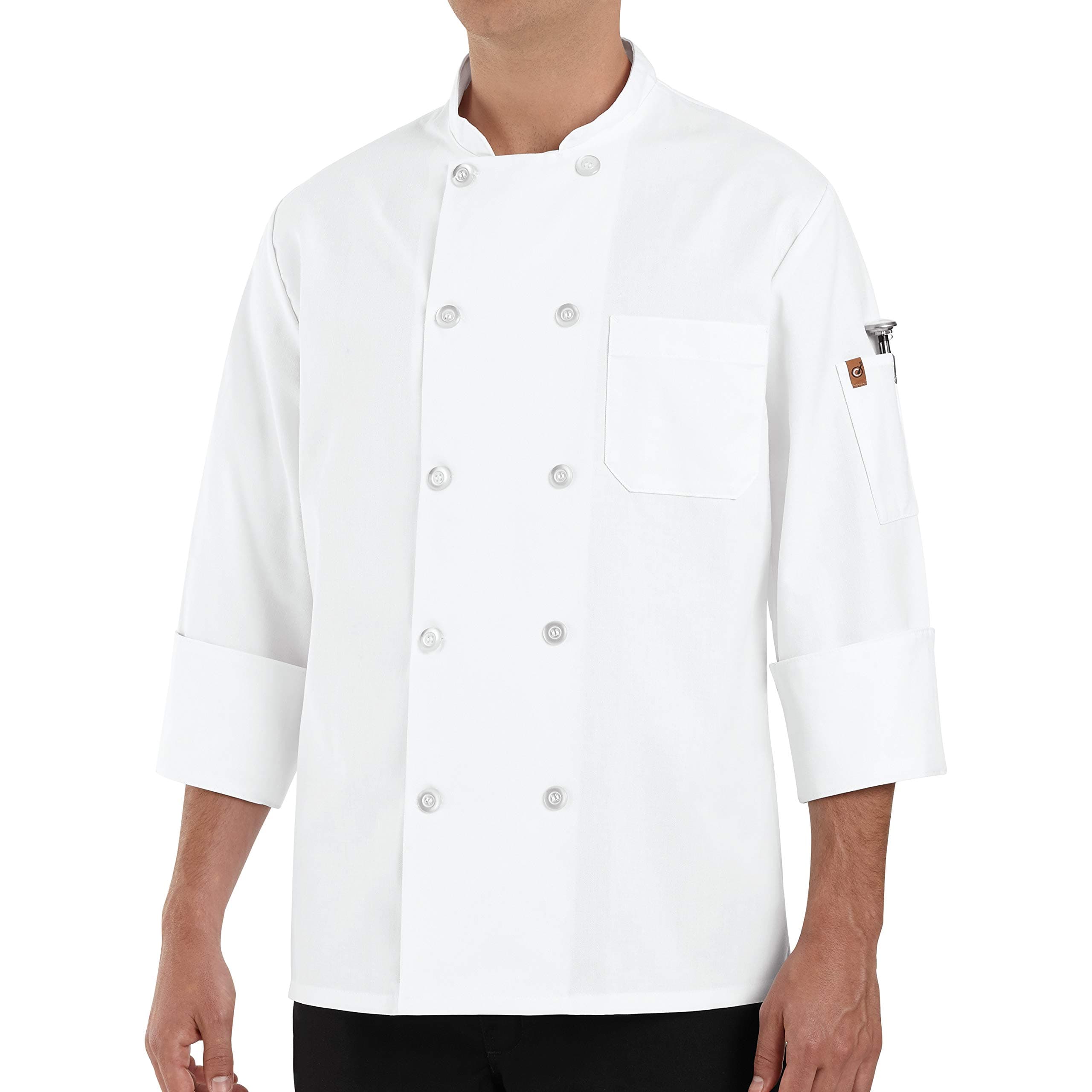 Chef Designs Unisex Adult Chef Designs Men's Ten Pearl Button Chef Coat