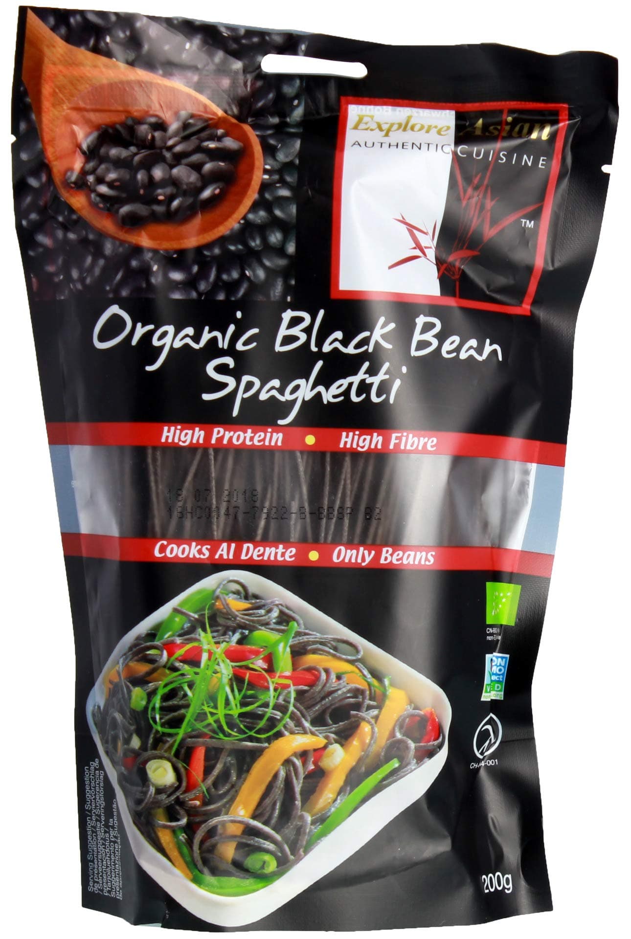 Explore Asian Organic Black Bean Spaghetti, 200 g