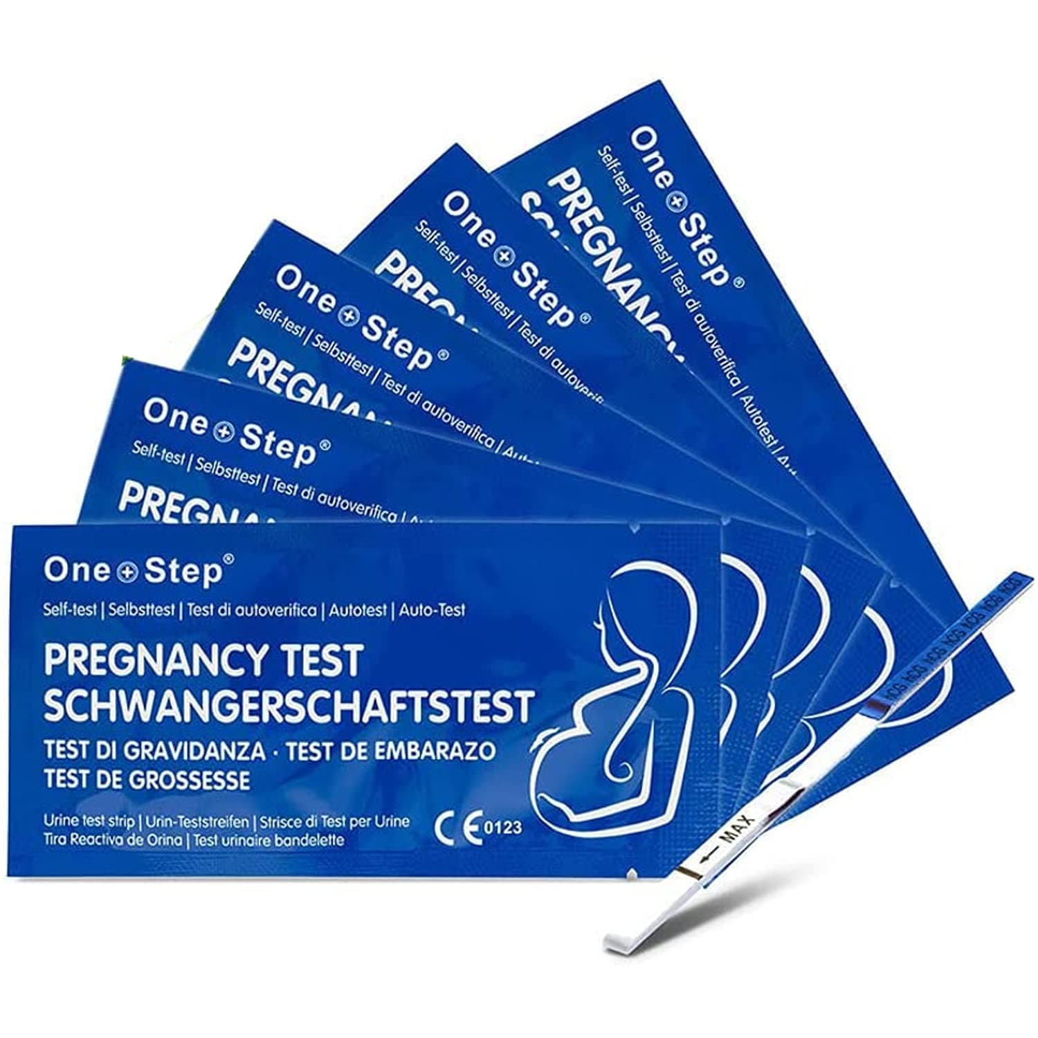 One Step 30 x Highly Sensitive 10mIU Pregnancy Test Strips (Tests up to 6 Days Earlier)