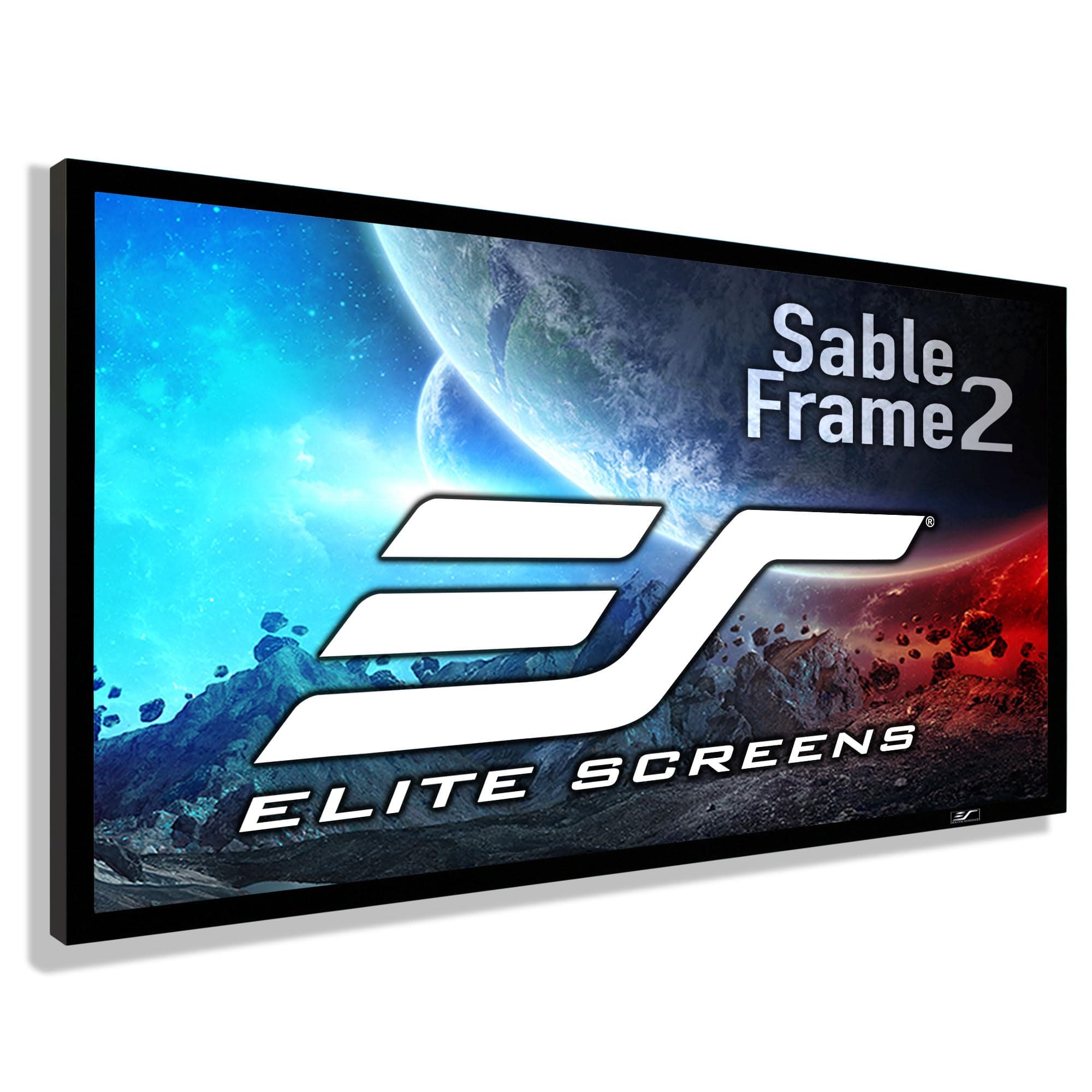 Elite Screens Sable Frame 2, 100-Inch Fixed Frame Projector Screen, 16:9 8K/4K Ultra HD & Active 3D Ready, ISF-Certified Material, Ideal for Home Theater, Office, and Indoor Presentations, ER100WH2
