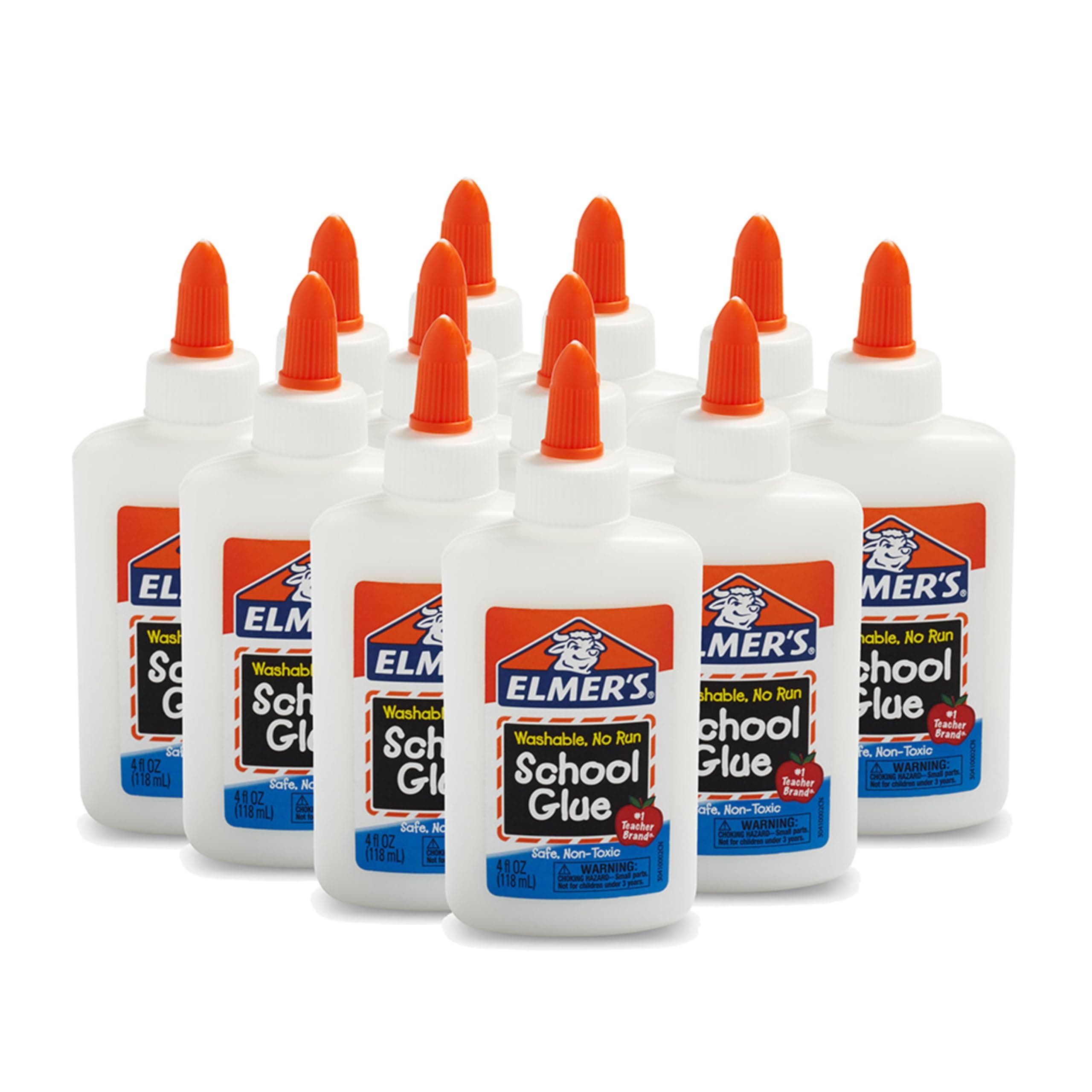 (120ml (12-Pack), Washable) - Elmer's Liquid School Glue, Washable, Pack of 12