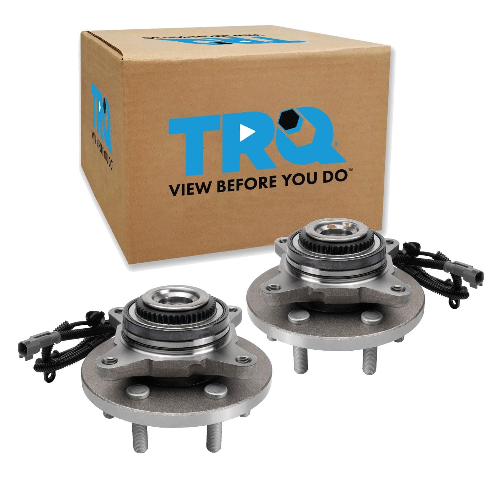 TRQ Front Left and Right Wheel Bearing and Hub Assembly Set 2 Piece Compatible with 2017-2020 Ford F-150 Raptor