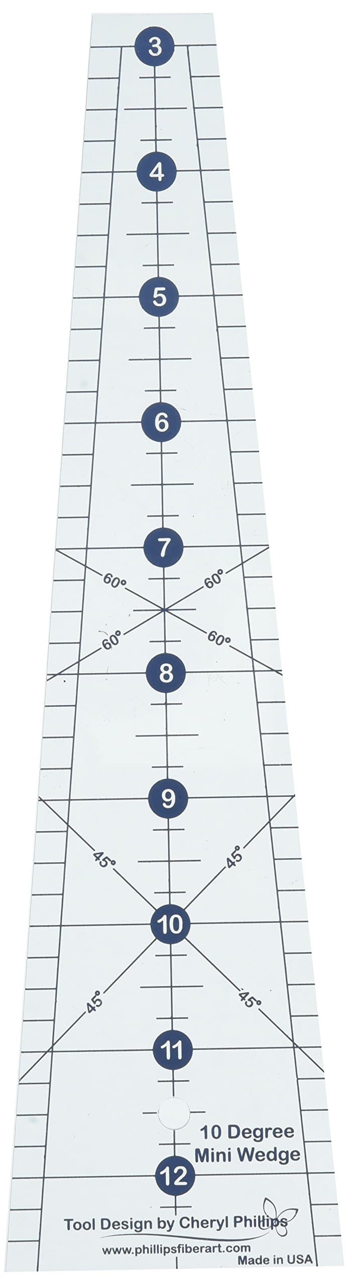 Phillips Fiber Art 10 Degree Mini Wedge Ruler