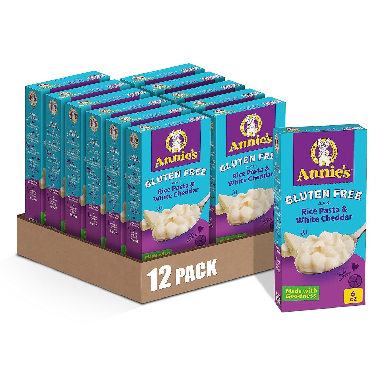 Organic Macaroni and Cheese Shells, White Cheddar, 6 oz. (Pack of 12)