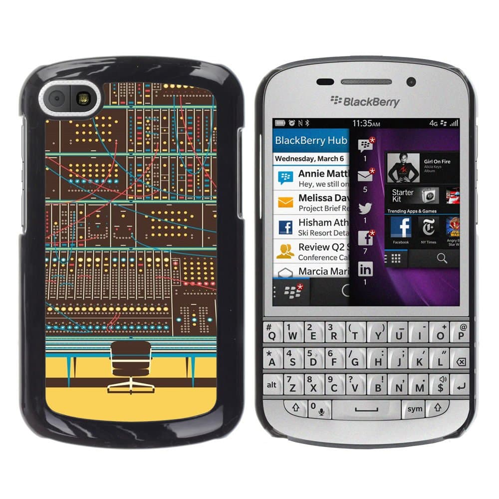 Good Phone Accessory // Hard Case Protective Plastic Cover Case for BlackBerry Q10 // Digital Control Panel