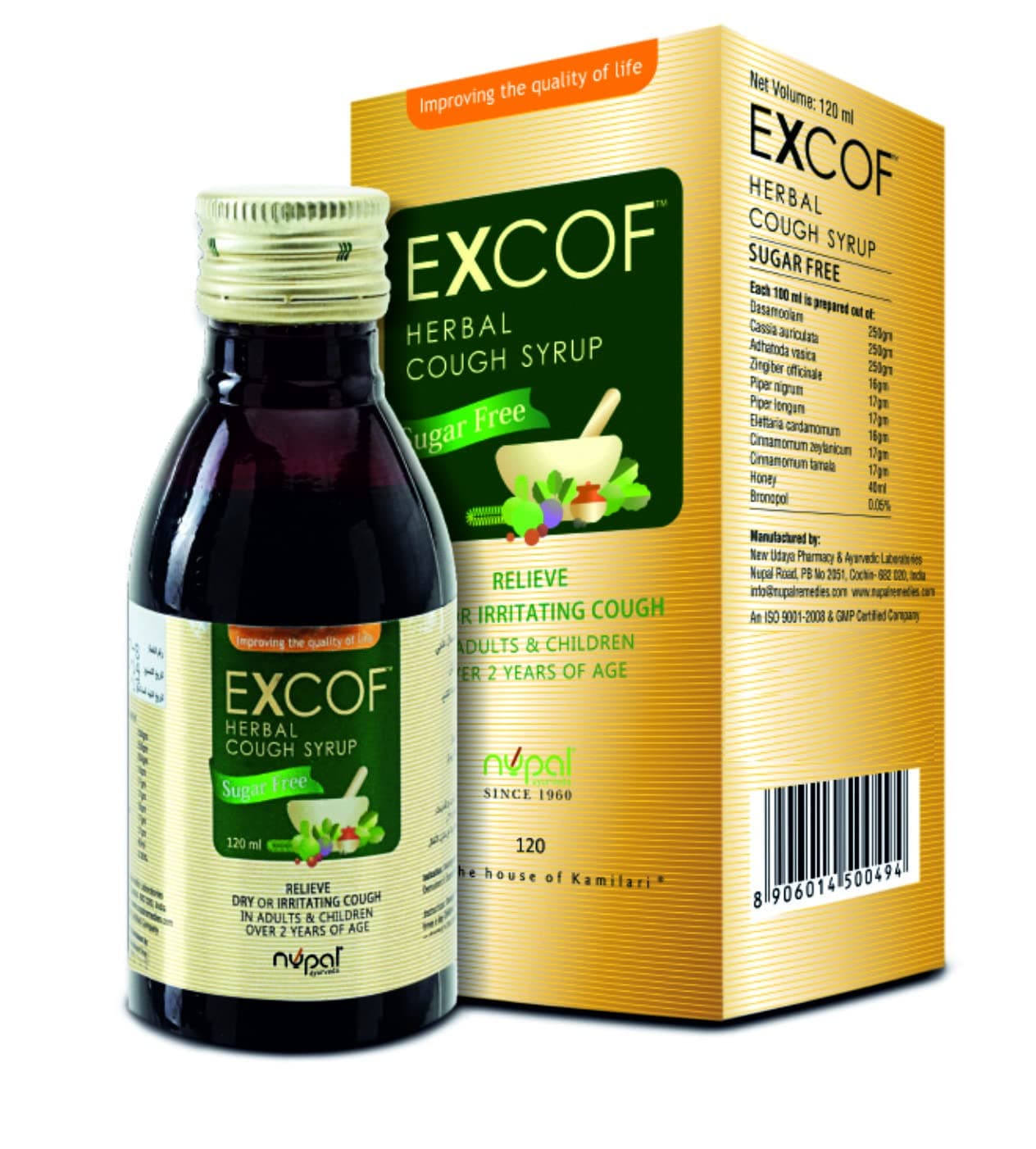Excof Herbal Cough Syrup 120ML