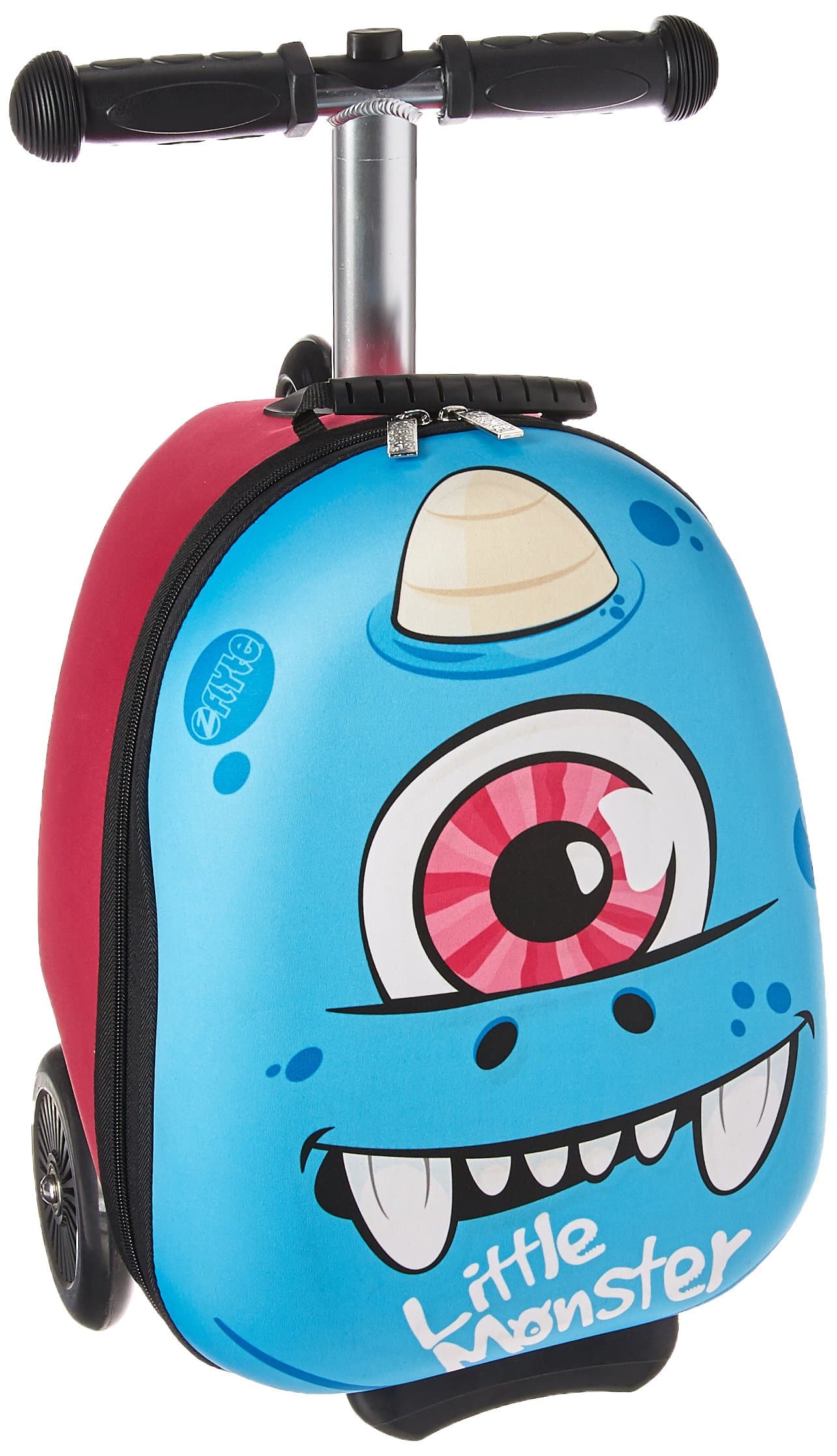 ZincFlyte Kid's Luggage Scooter 15" - Sid the Cyclops, Blue